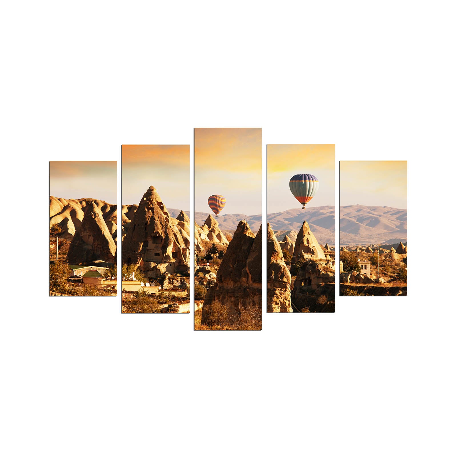 Quadro Decorativo Multicolor em MDF – Conjunto de 5 Peças (110 x 60 cm, 3 mm) 5KPDMDF-2