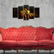 Quadro Decorativo em MDF Multicolor — Conjunto de 5 Peças, Espessura 3 mm, Tamanho Total 110 x 60 cm