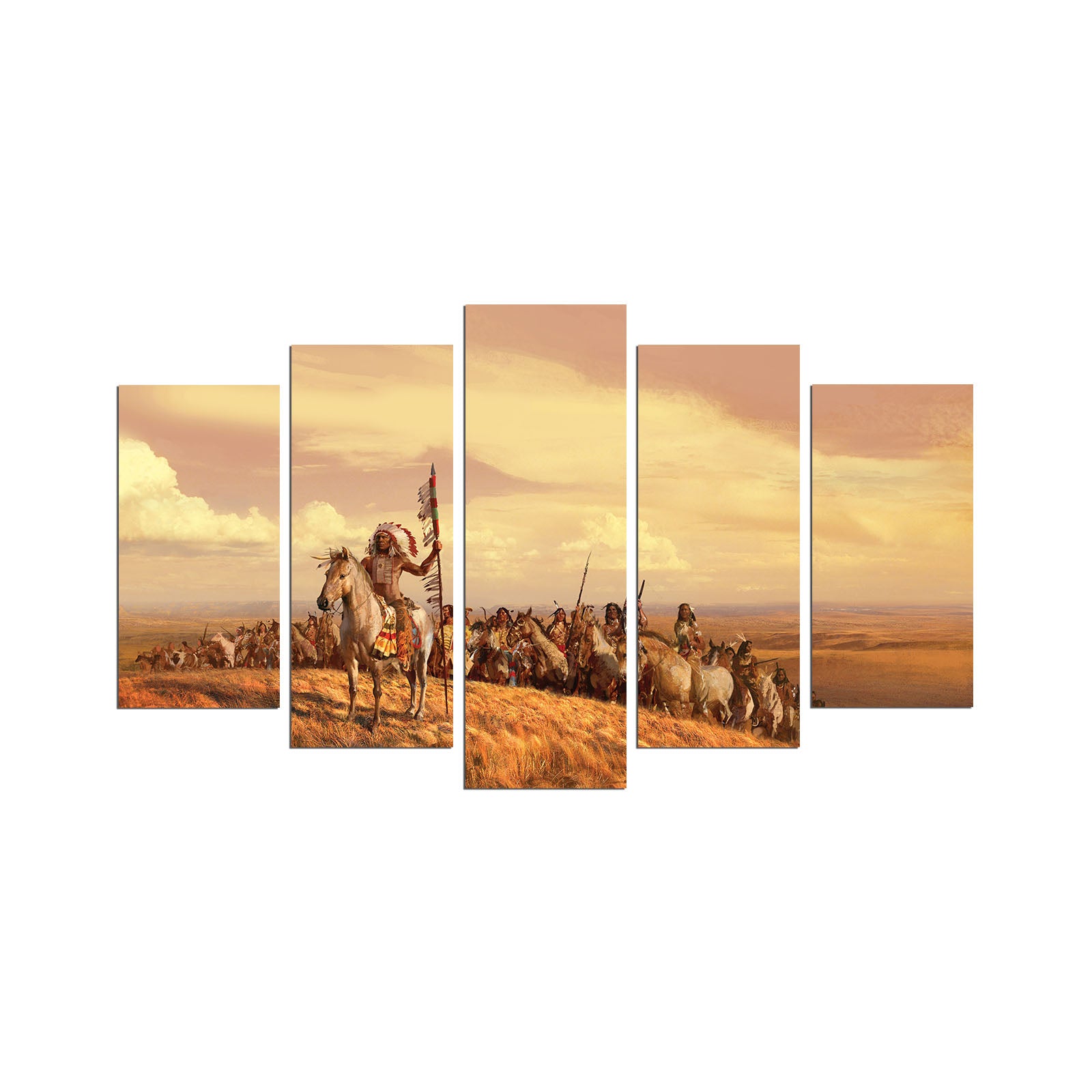 Quadro Decorativo Multicolor em MDF (5 Peças) 110x60 cm – 5NTVMDF-2