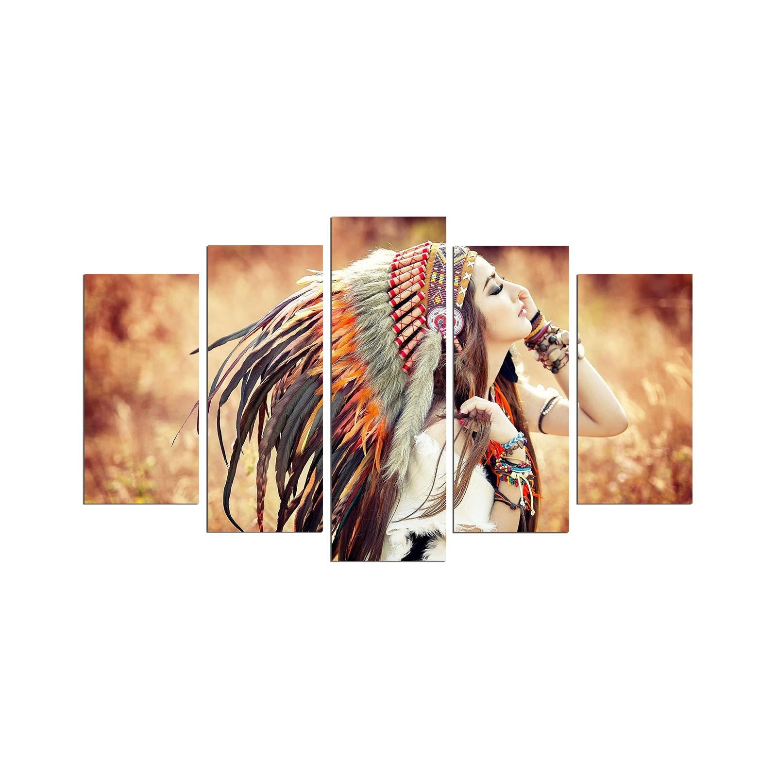 Quadro Decorativo em MDF Multicolor (Conjunto de 5 Peças) – 110 x 60 cm