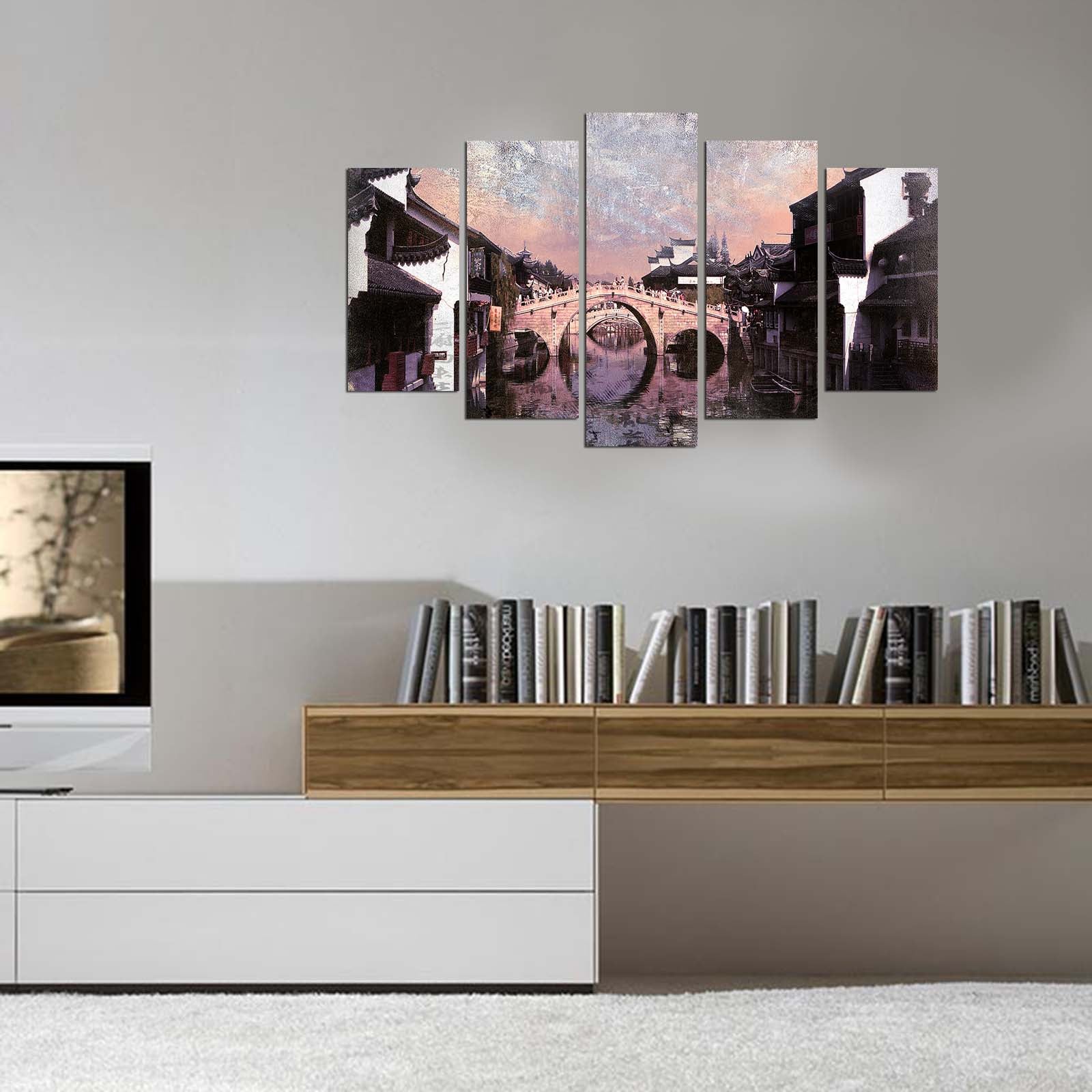 Quadro Decorativo em MDF Multicolor 3 mm (5 Peças) 110x60 cm – 5PMX-003