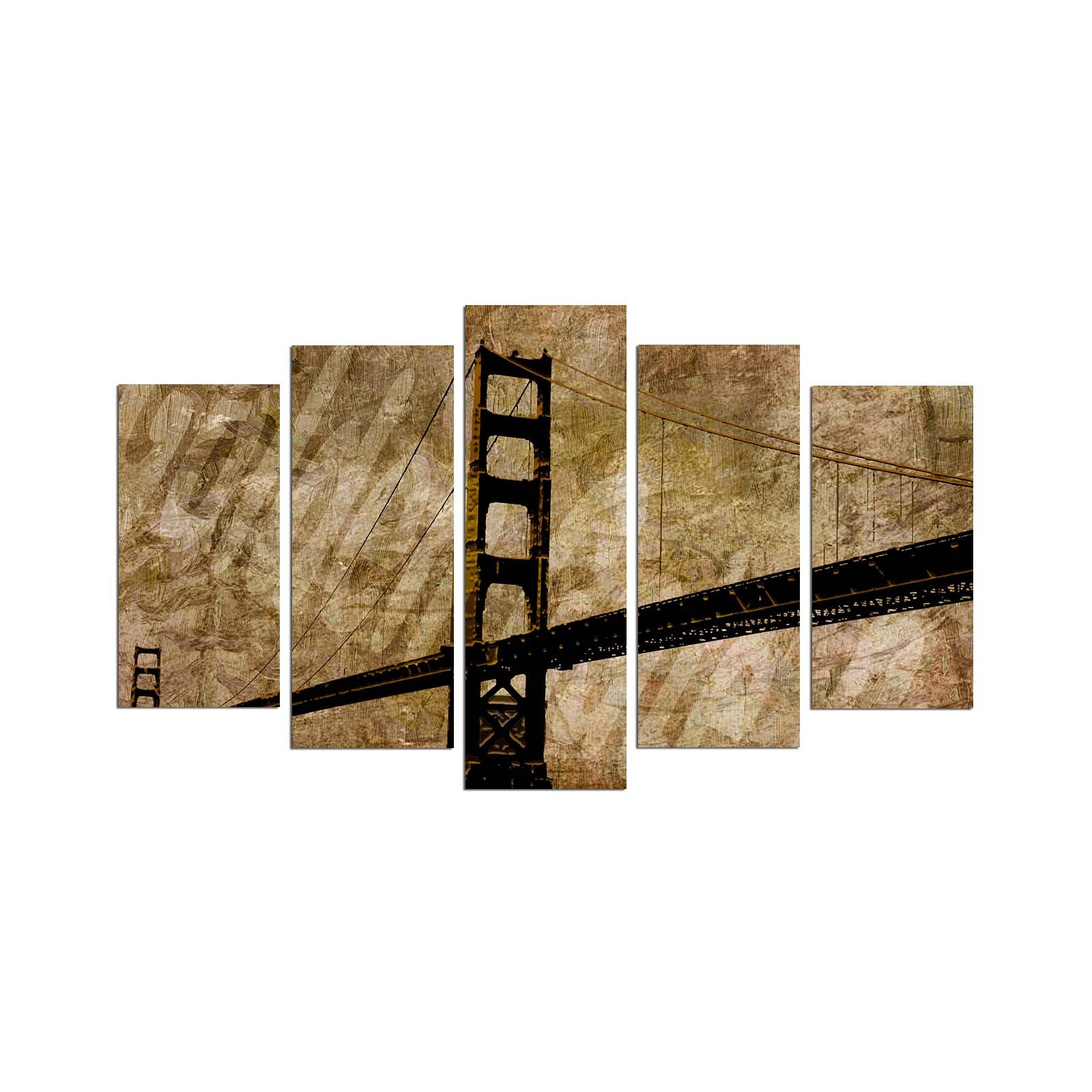 Conjunto de Quadros Decorativos em MDF Multicolor (5 Peças) 110 x 60 cm – 5PMX-007