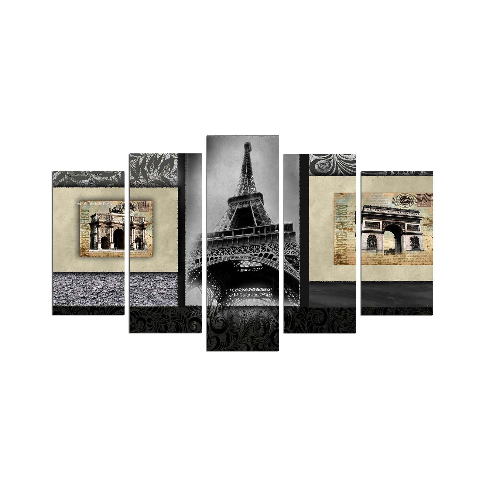 Quadro Decorativo em MDF (5 Peças) Multicolorido, 110 x 60 cm – 5PMX-008