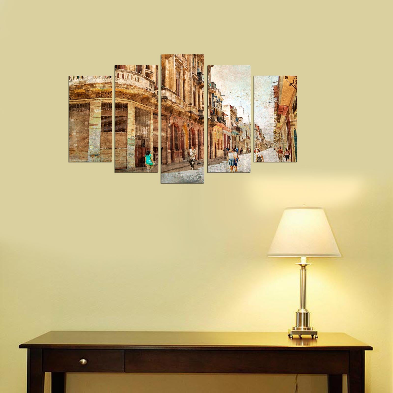 Quadro Decorativo em MDF Multicolor (5 Peças) – 3 mm, Tamanho Total 110 x 60 cm | Modelo 5PMX-010