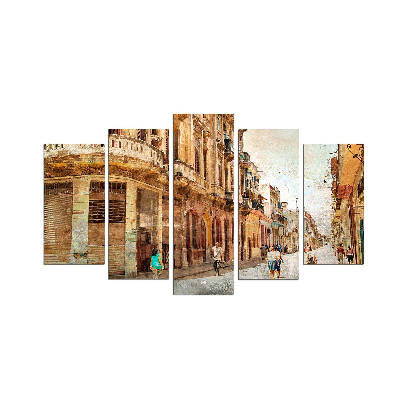 Quadro Decorativo em MDF Multicolor (5 Peças) – 3 mm, Tamanho Total 110 x 60 cm | Modelo 5PMX-010