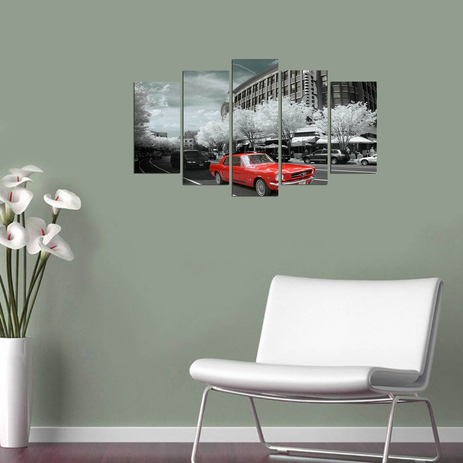 Quadro Decorativo Multicolor em MDF (5 Peças) – 110x60 cm | 100% MDF, 3 mm de espessura | 5PMX-013