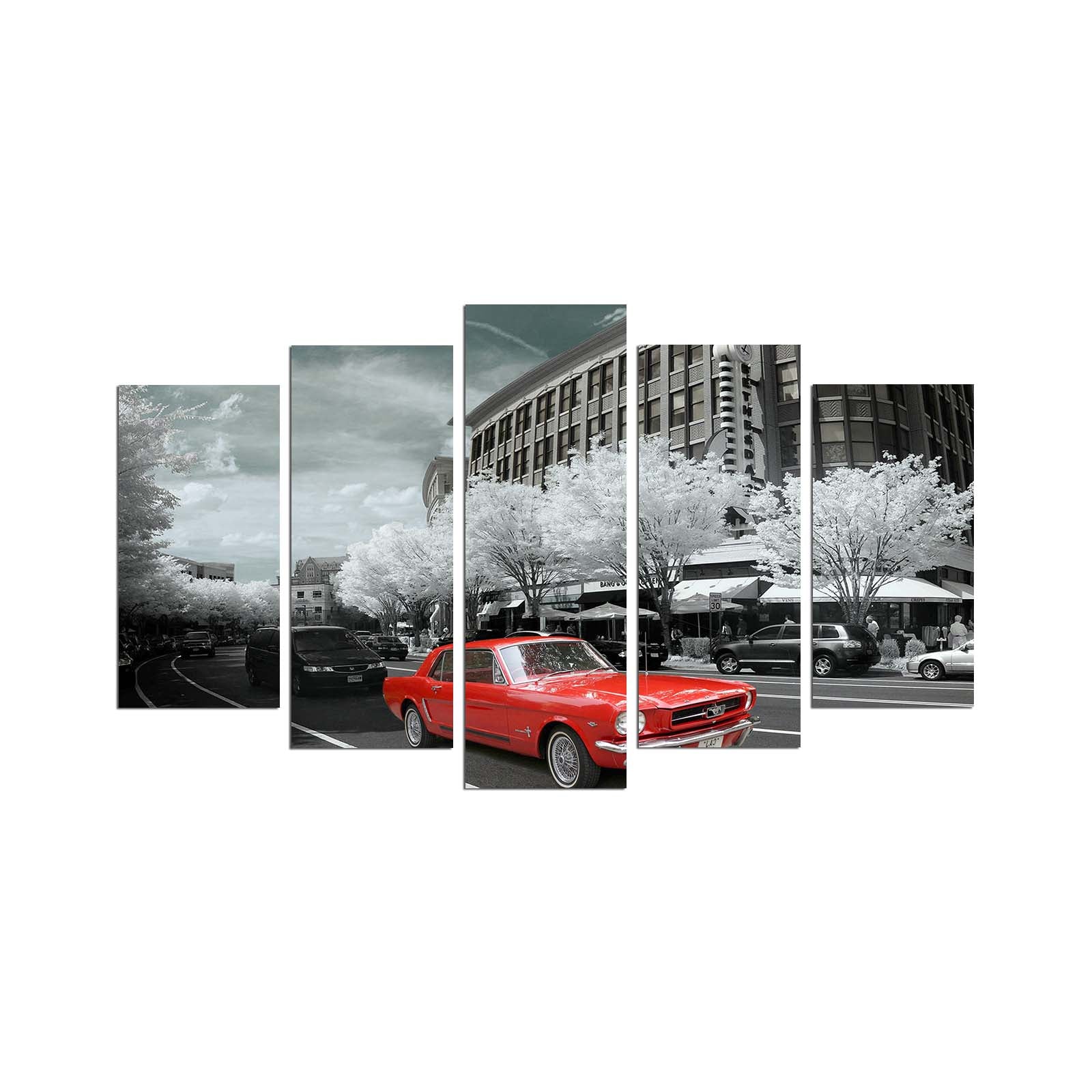 Quadro Decorativo Multicolor em MDF (5 Peças) – 110x60 cm | 100% MDF, 3 mm de espessura | 5PMX-013