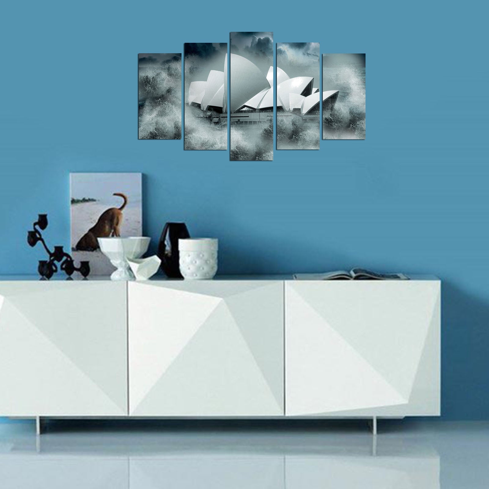 Quadro Decorativo Multicolor em MDF 100% (5 Peças, 3 mm) 110x60 cm – 5PMX-015