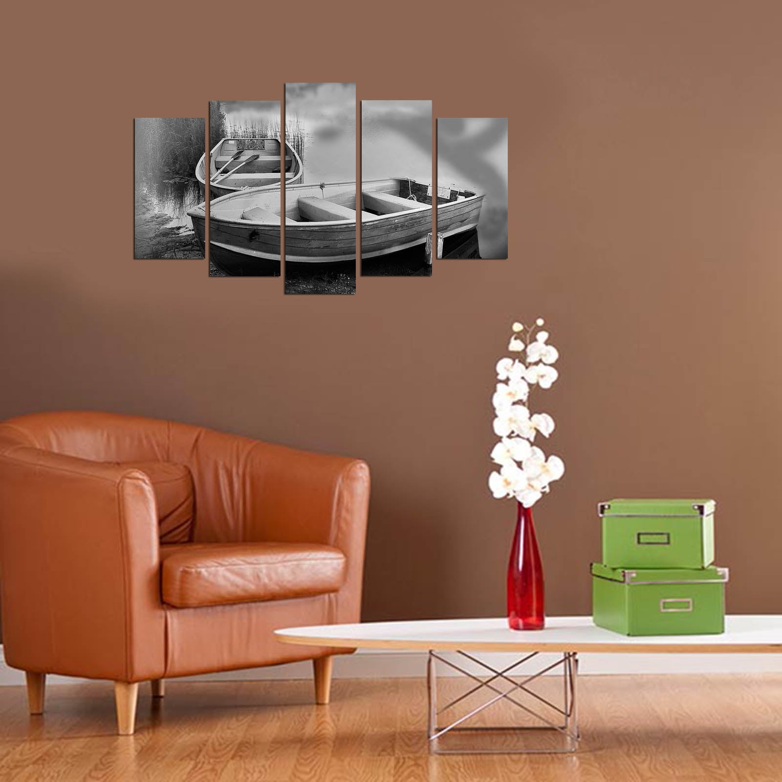 Conjunto de Quadros Decorativos em MDF Multicolor (5 Peças) – 110x60 cm, 3 mm – 5PMX-017