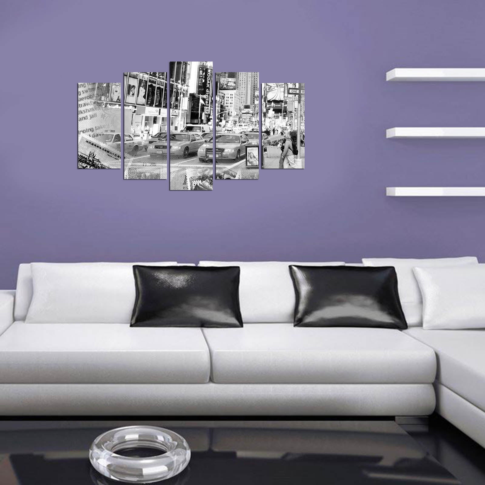 Quadro Decorativo em MDF Multicolor (Conjunto de 5 Peças) – 110 x 60 cm | 5PMX-019