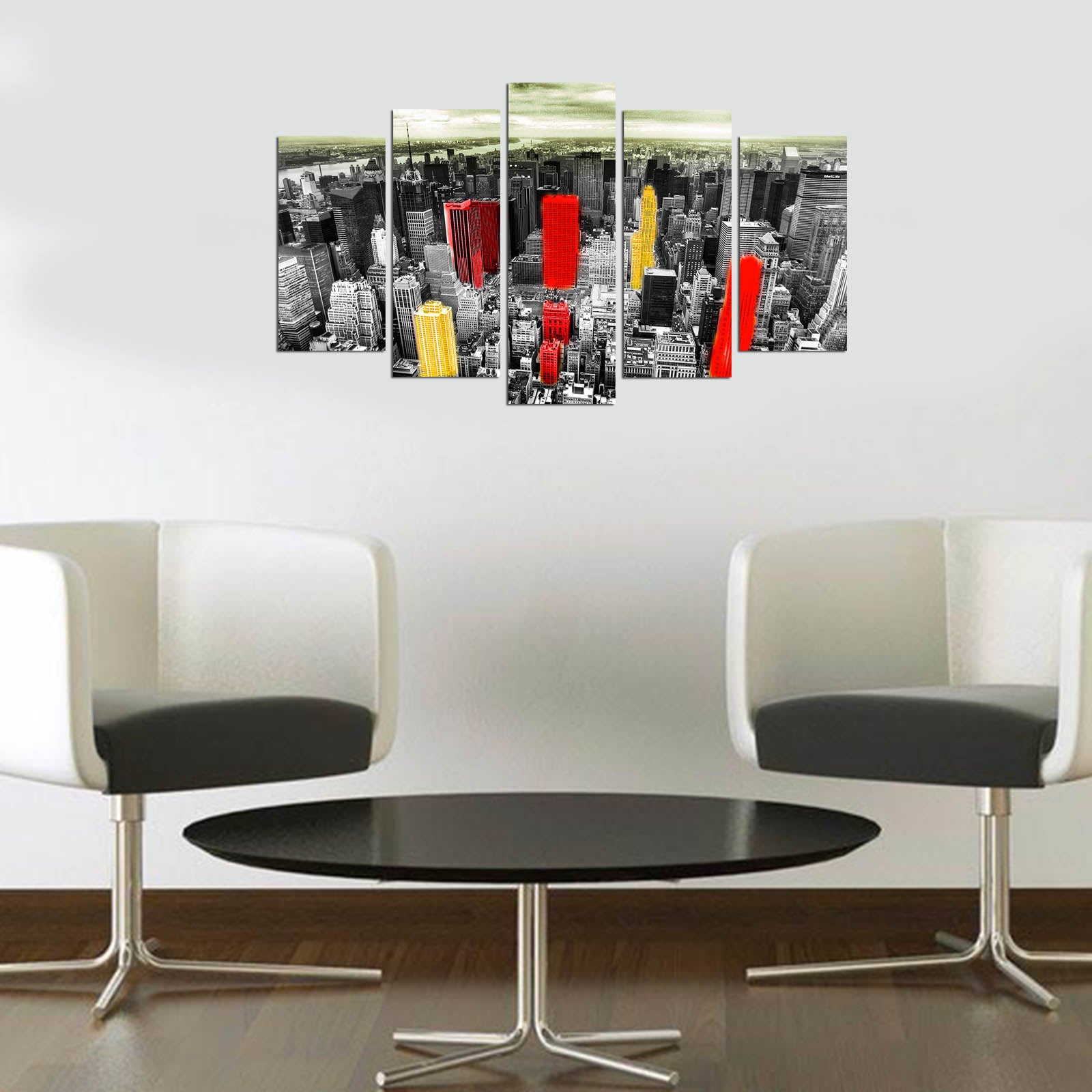 Quadro Decorativo em MDF (5 Peças) Multicolor 110x60 cm – 3 mm de espessura – Modelo 5PMX-021