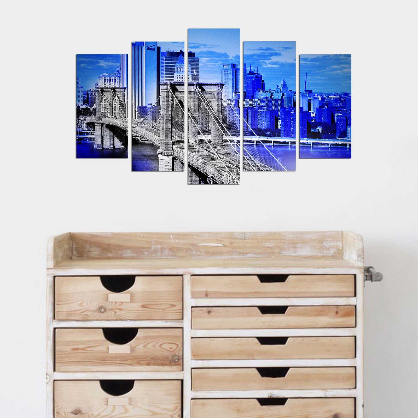 Conjunto de Quadros Decorativos em MDF Multicolor (5 Peças) – 110 x 60 cm, 3 mm | 5PMX-024