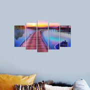 Quadro Decorativo Multicolor em MDF (5 Peças) – 100% MDF 3 mm – Tamanho Total 110 x 60 cm – 5PMX-025