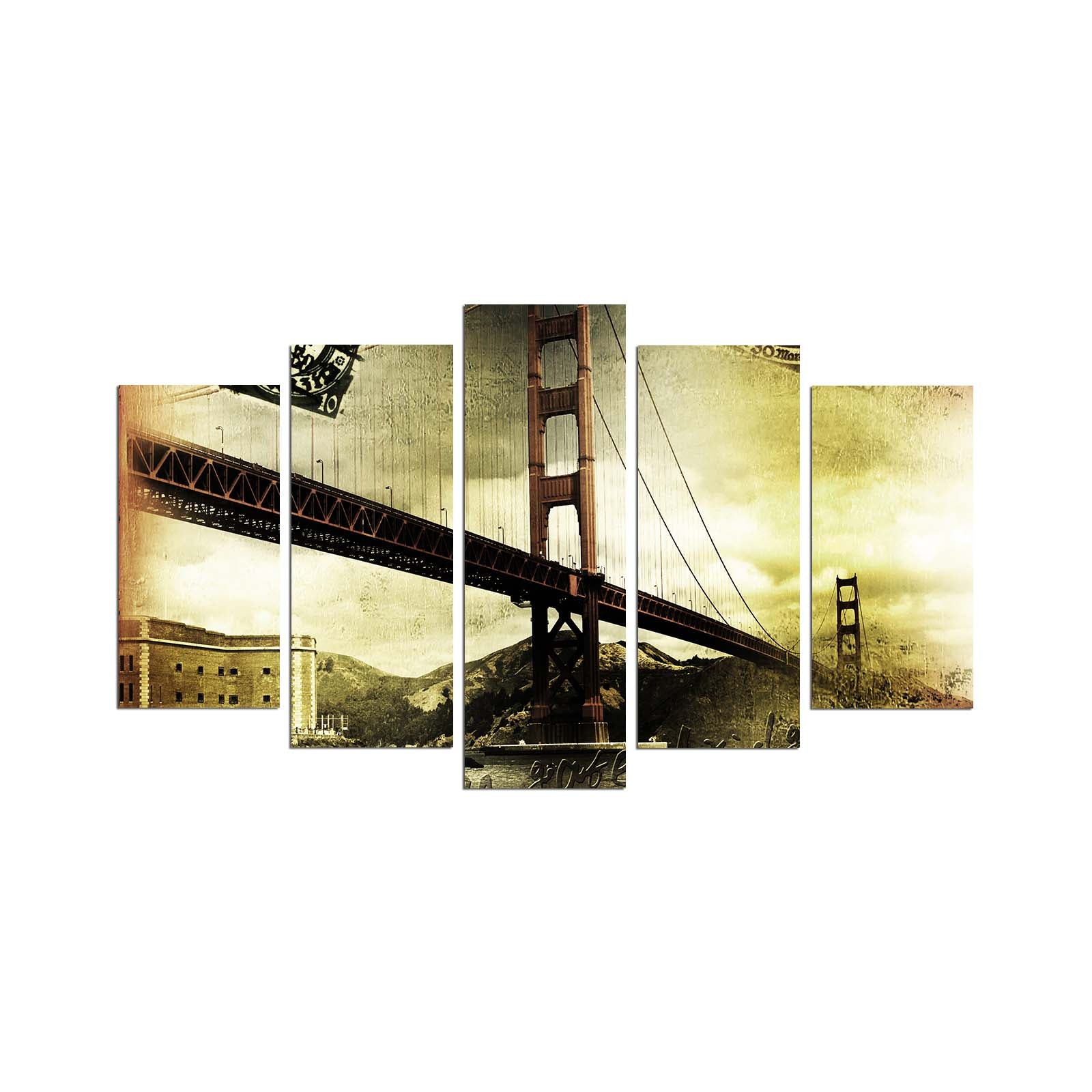 Conjunto de Quadros Decorativos em MDF Multicolor (5 Peças) – 110 x 60 cm, 3 mm