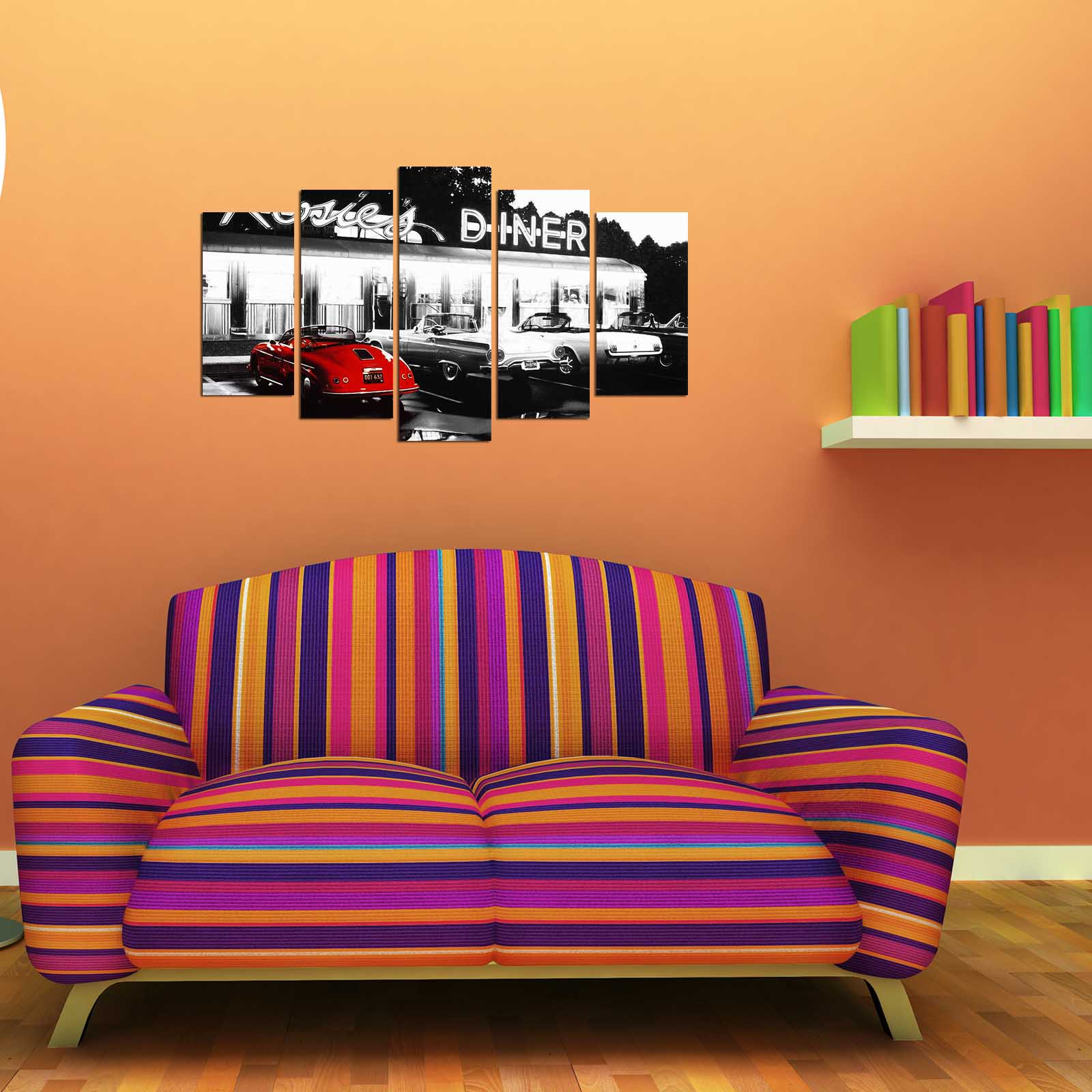 Quadro Decorativo Multicolor em MDF (5 Peças) 110x60 cm – 5PMX-030