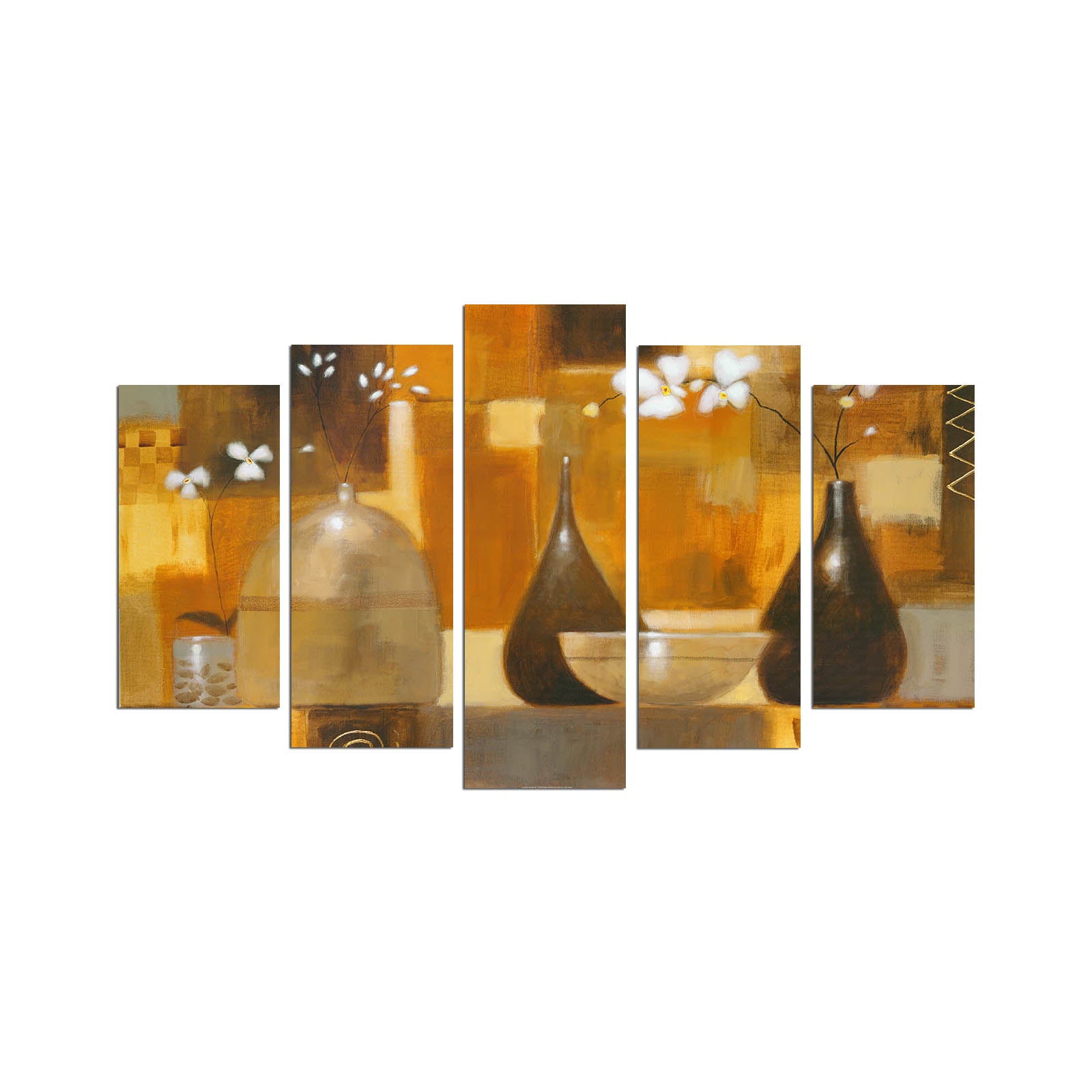 Quadro Decorativo em MDF Multicolor (5 Peças) – 110x60 cm, Espessura 3 mm – 5PMX-031