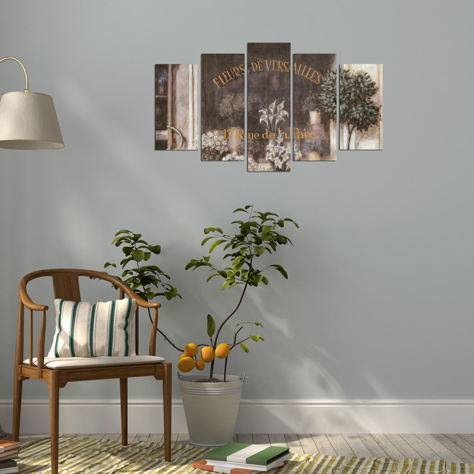 Quadro Decorativo Multicolor em MDF (5 Peças) 5PMX-039 – 110x60 cm, MDF 3 mm