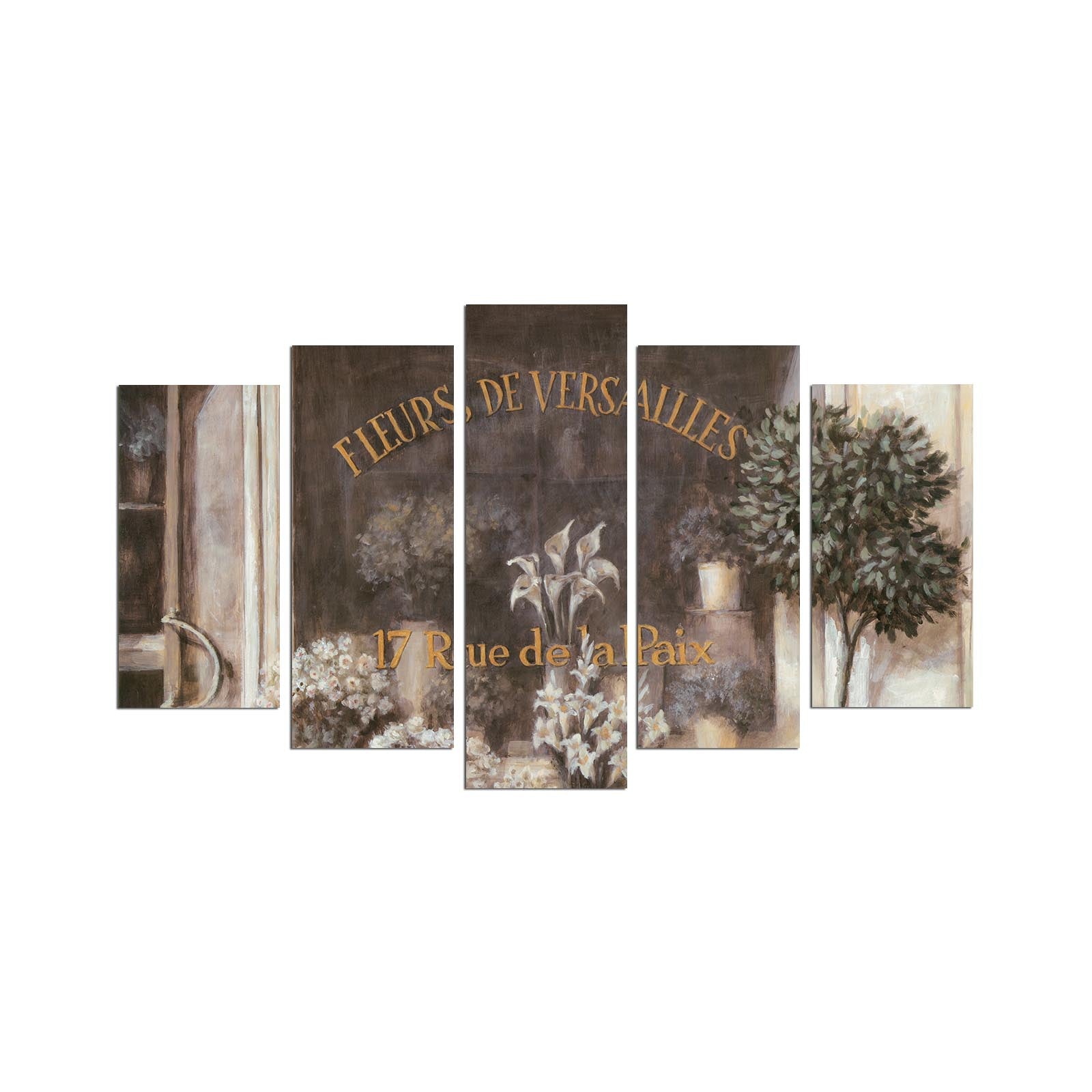 Quadro Decorativo Multicolor em MDF (5 Peças) 5PMX-039 – 110x60 cm, MDF 3 mm