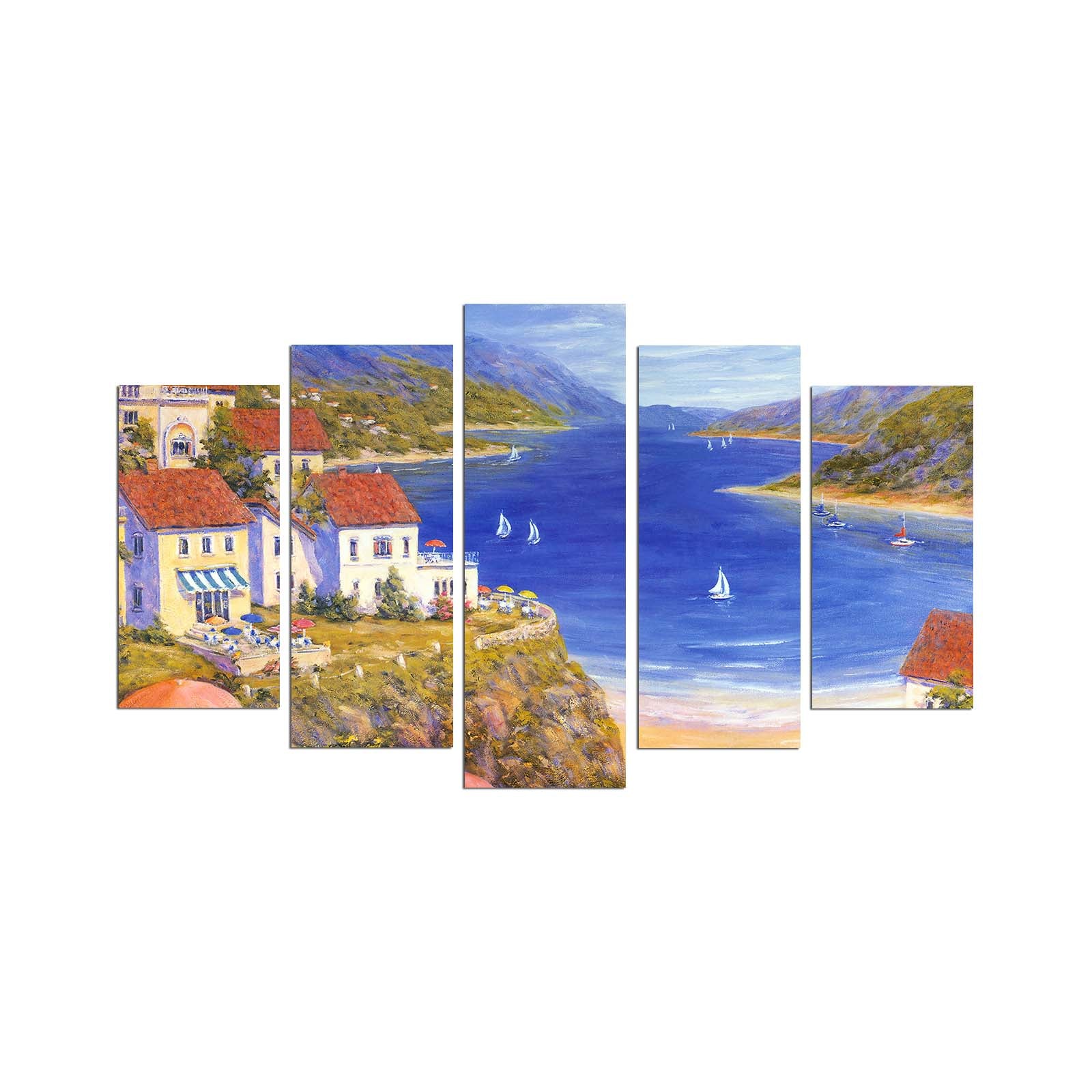 Quadro Decorativo Multicolor em MDF (5 Peças) – 110x60 cm, 3 mm de Espessura | 5PMX-040