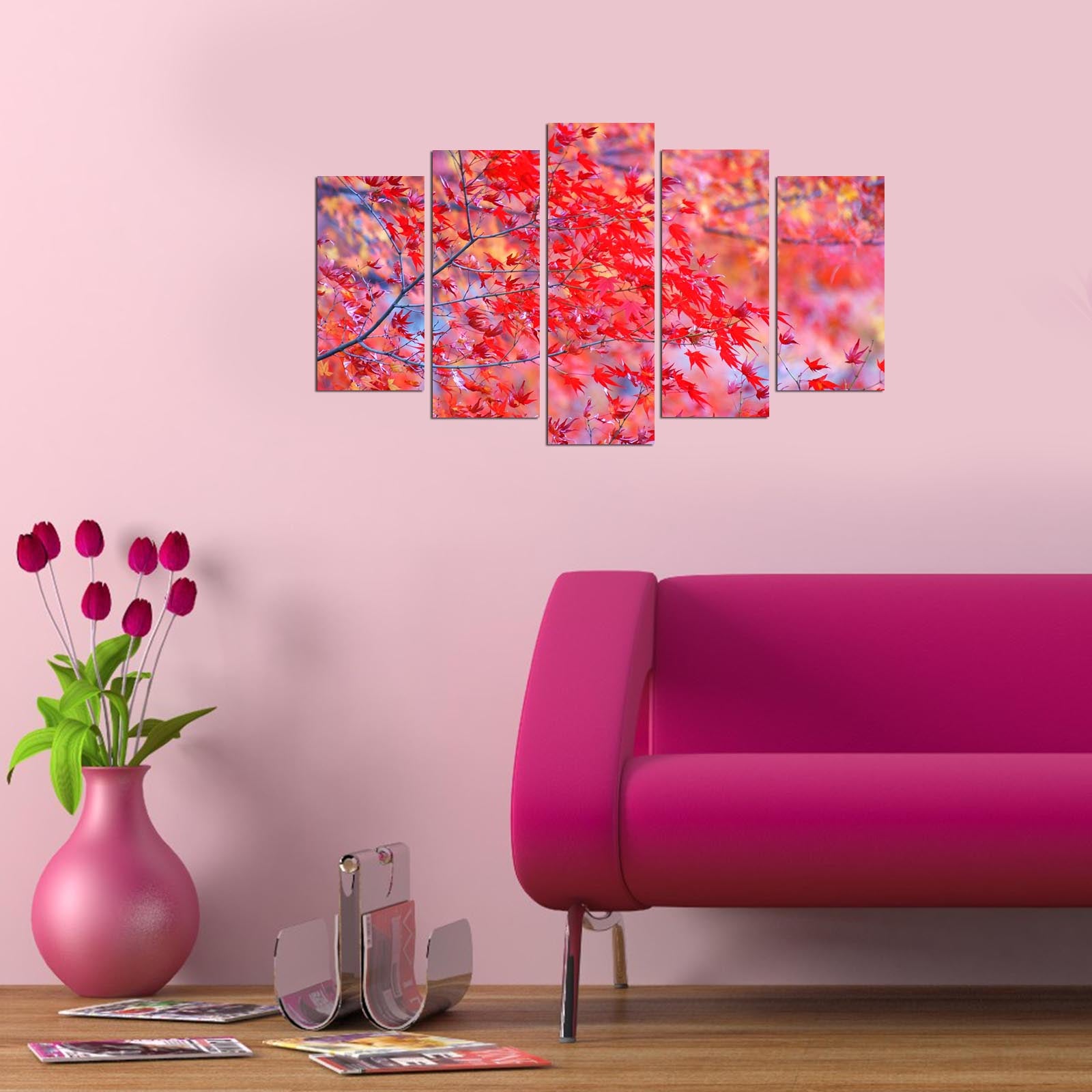 Conjunto de 5 Quadros em MDF Multicolor – 110 x 60 cm (Esp. 3 mm) – 5PMX-046