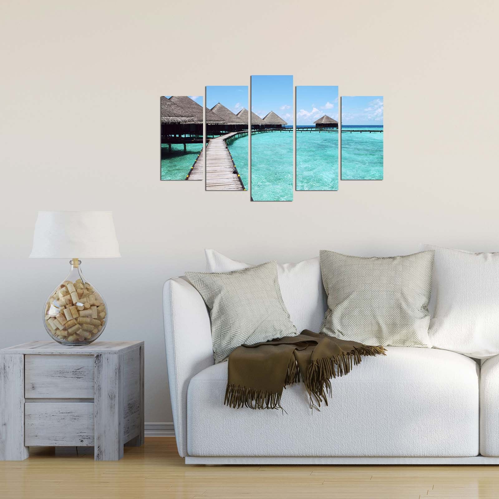 Quadro Decorativo em MDF Multicolorido 5 Peças 110x60 cm – 5PMX-048