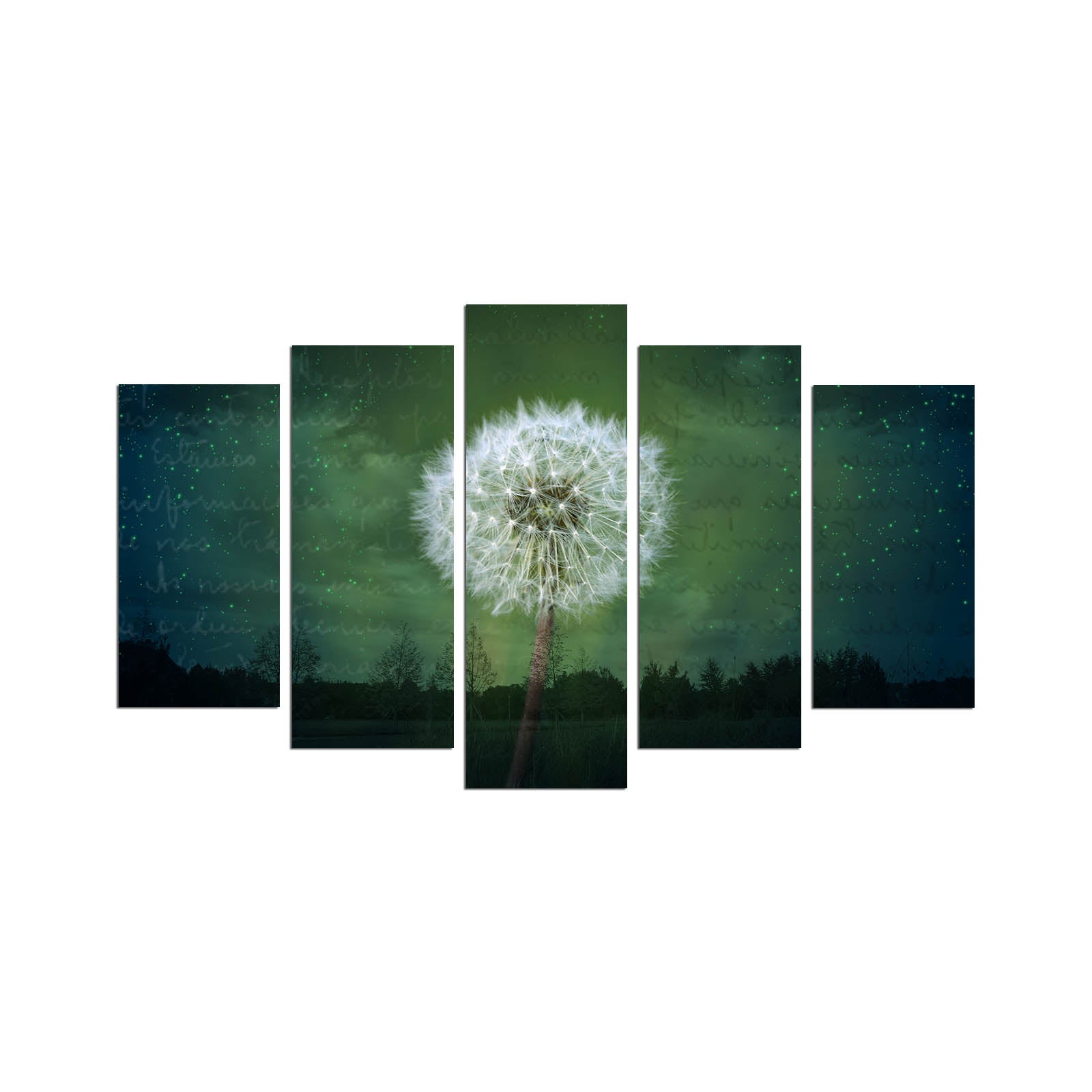 Quadro Decorativo em MDF Multicolor (5 Peças) – 5PMX-051 – Total 110 x 60 cm, Espessura 3 mm