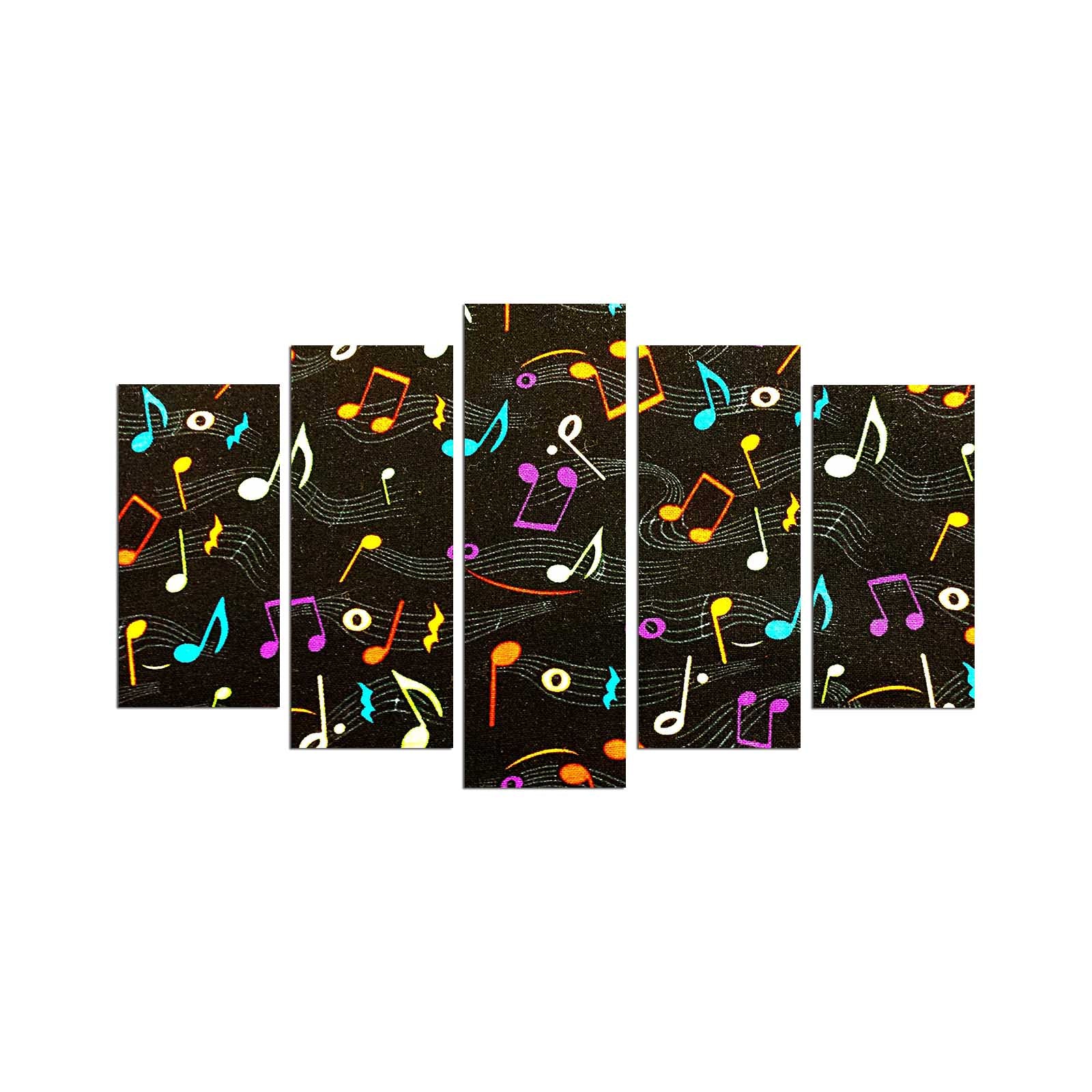 Conjunto de 5 Quadros Decorativos em MDF Multicolor – 110 x 60 cm