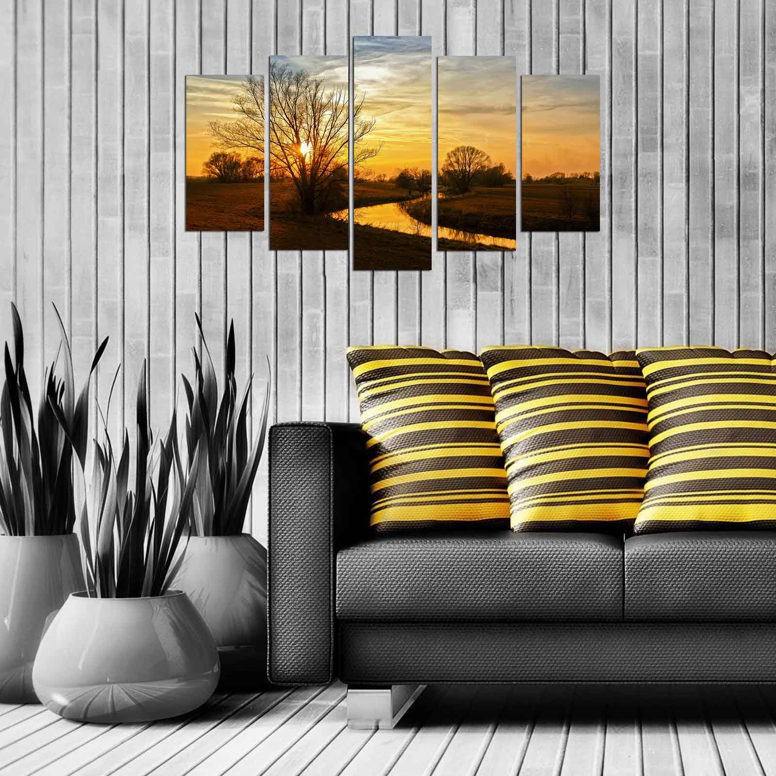 Quadro Decorativo em MDF Multicolorido (Conjunto de 5 Peças) 110 x 60 cm – Espessura 3 mm