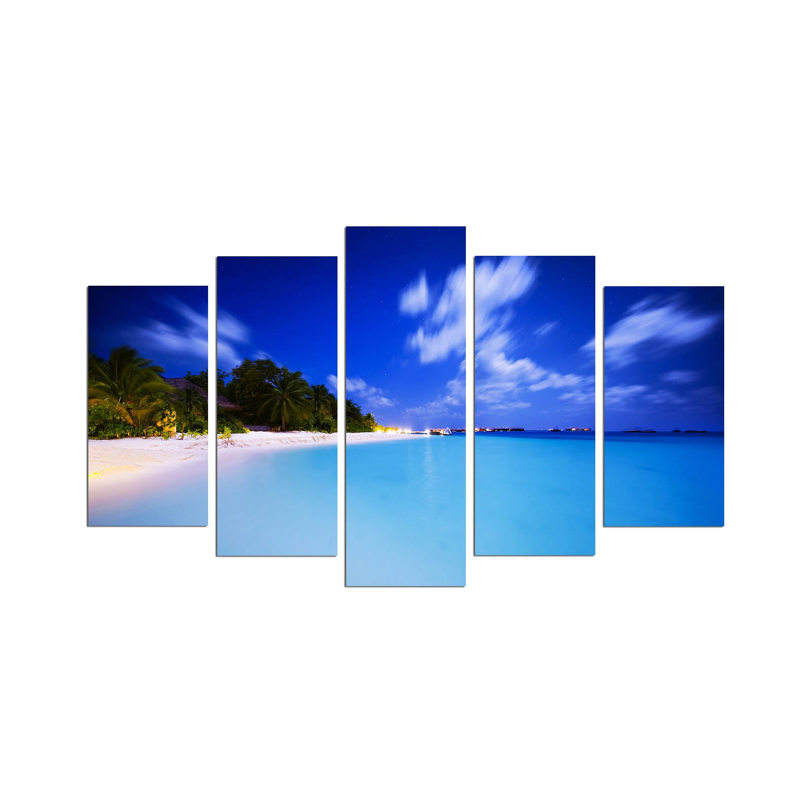 Quadro Decorativo Multicolor em MDF (5 Peças) – 110x60 cm, Espessura 3 mm – Modelo 5PMX-058