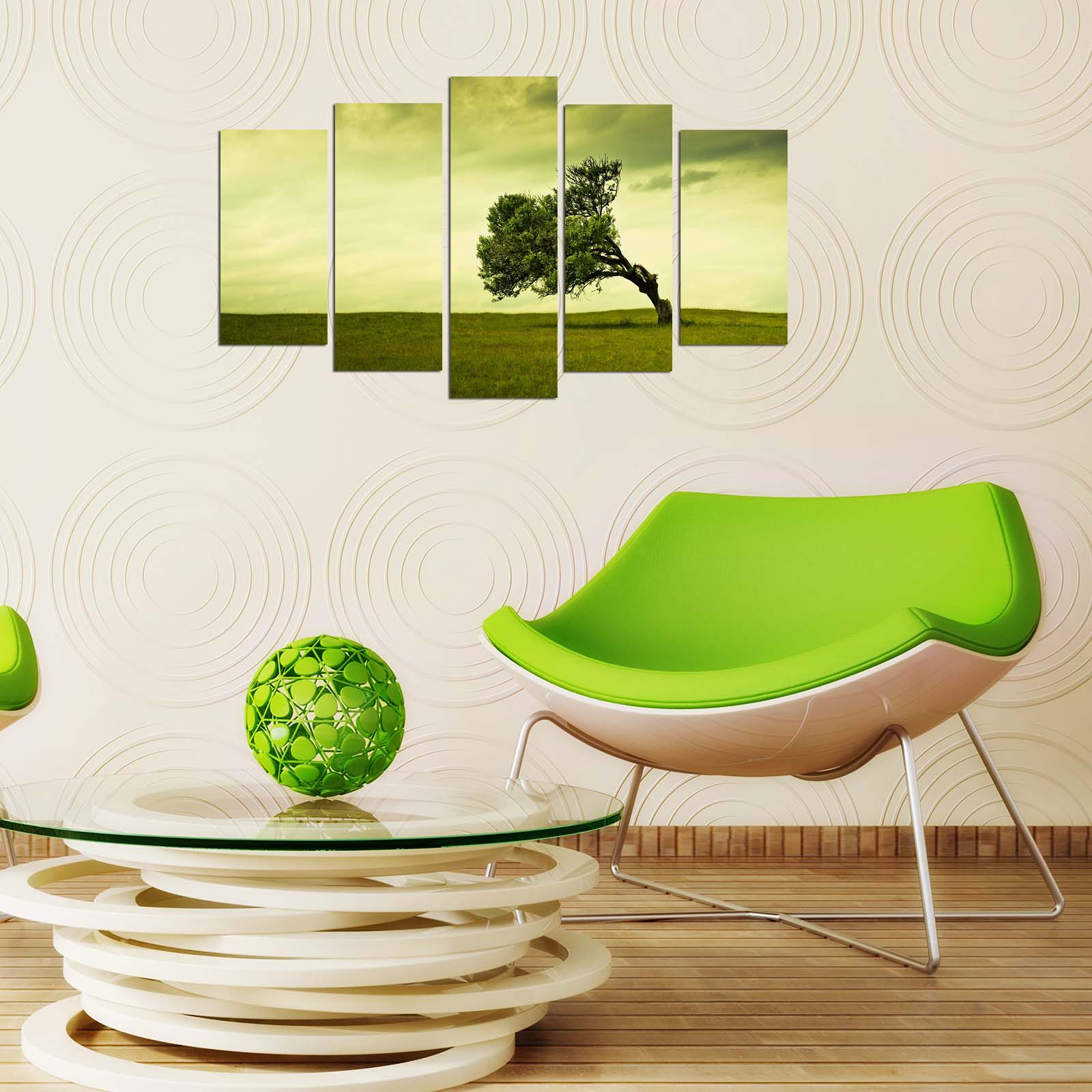 Quadro Decorativo em MDF Multicolor (5 Peças) – 110x60 cm, 3 mm – 5PMX-060