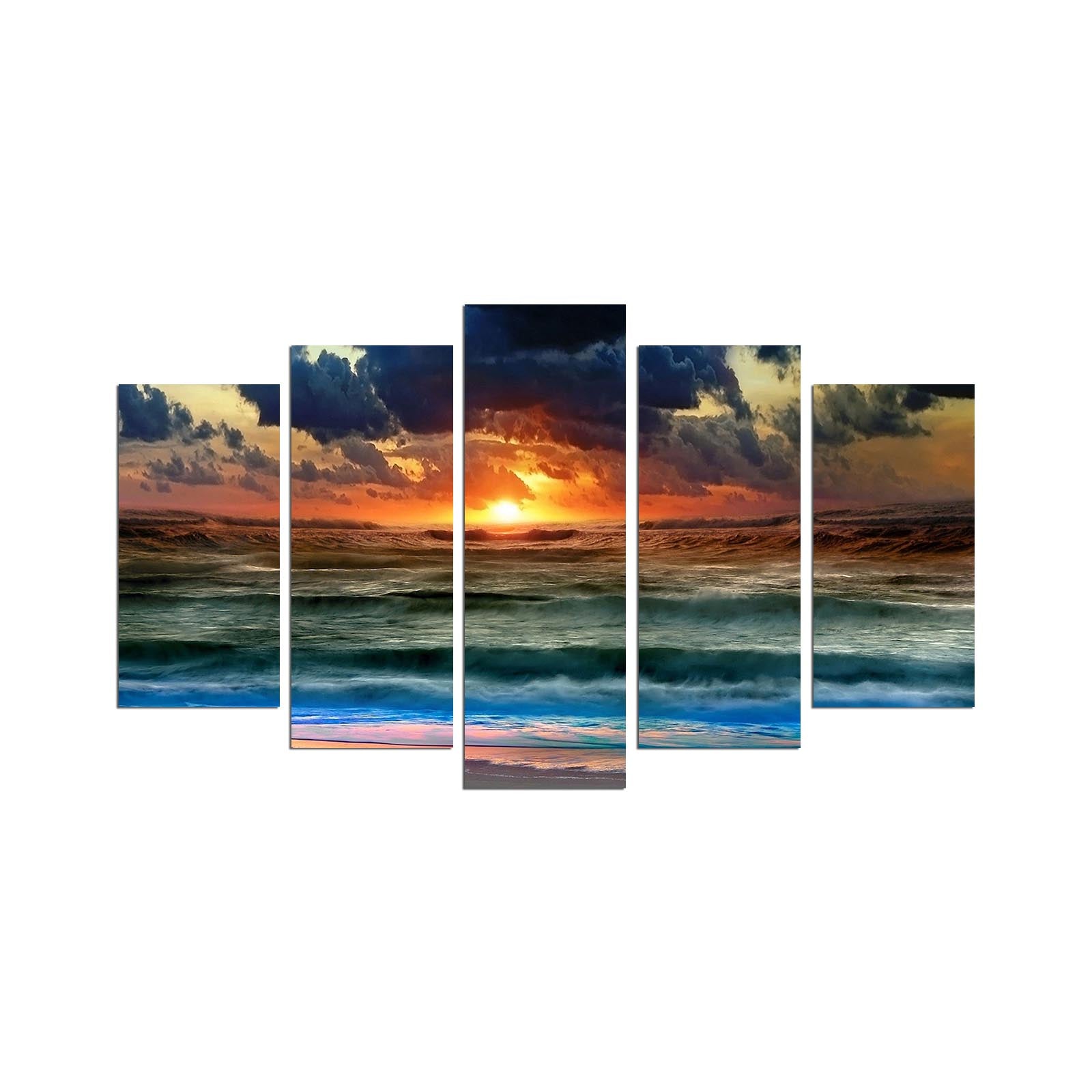 Quadro Decorativo Multicolor em MDF 100% (5 Peças) 110x60 cm – 5PMX-063