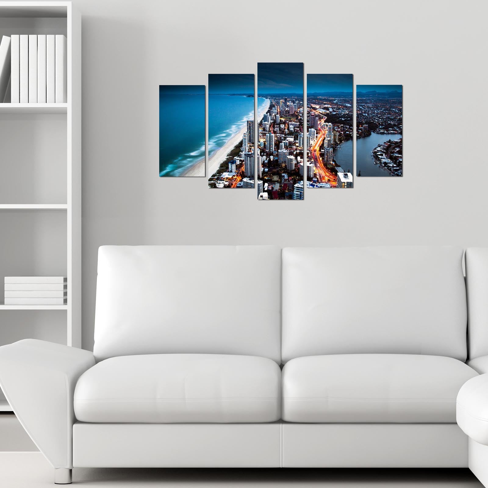 Quadro Decorativo 5 Peças em MDF 100% (3 mm) 5PMX-071, Multicolor, 110 x 60 cm