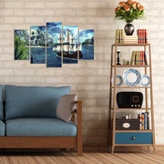 Conjunto de Quadros Decorativos Multicolor em MDF (5 Peças) – 110 x 60 cm, 3 mm