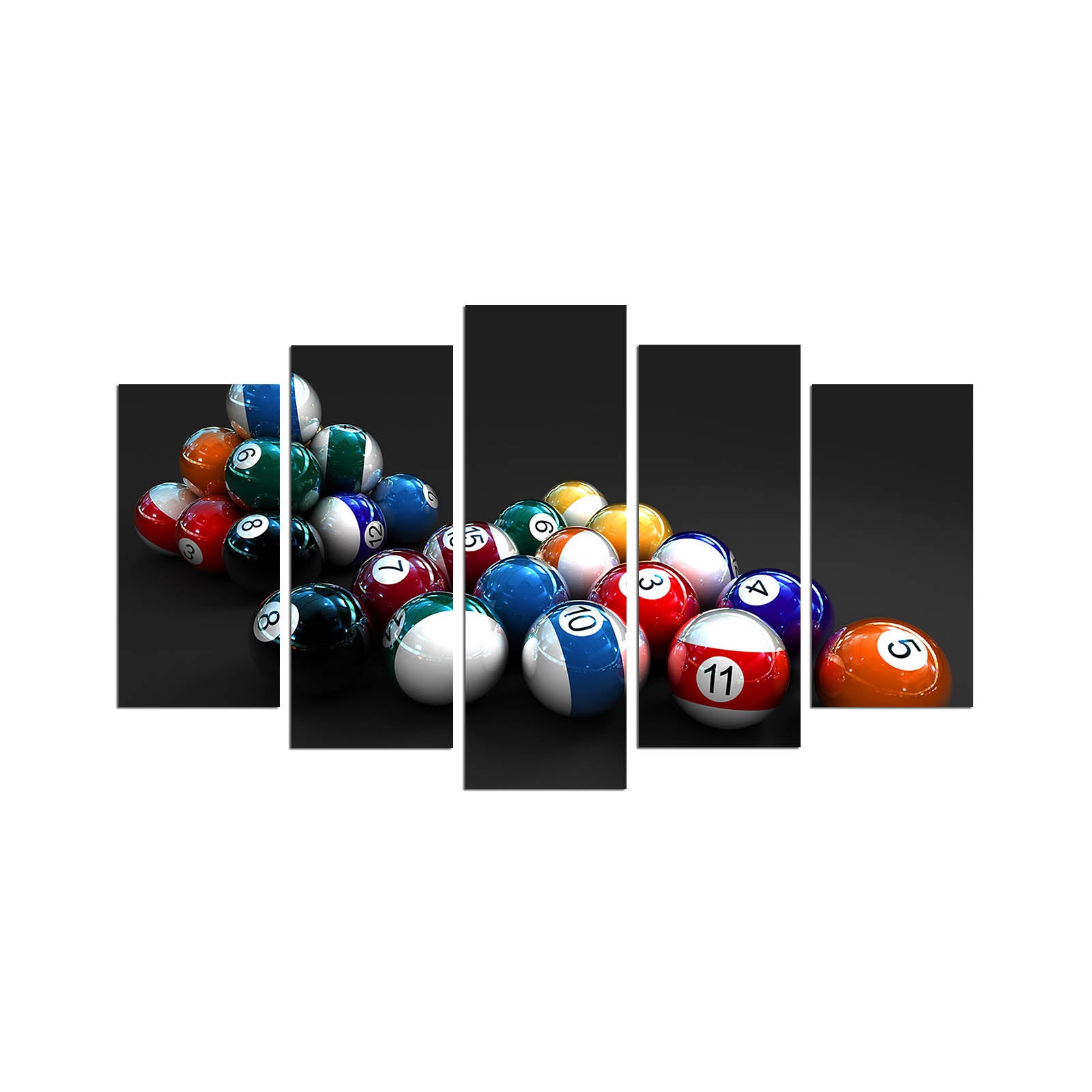 Quadro Decorativo em MDF Multicolor (5 Peças) 110x60 cm, Espessura 3 mm – 5PMX-076