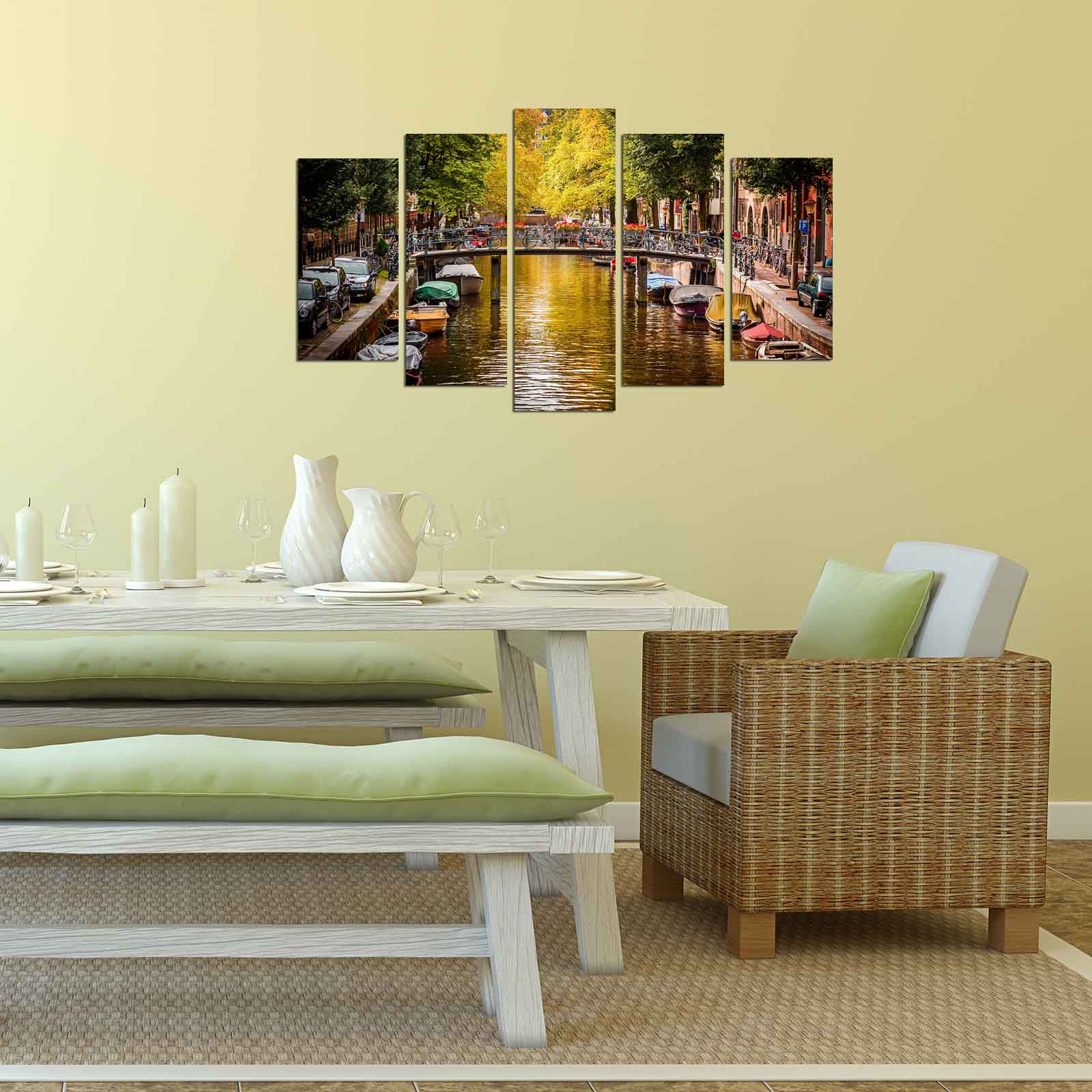 Quadro Decorativo em MDF Multicolor (5 Peças) – 110 x 60 cm, 3 mm