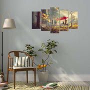 Quadro Decorativo em MDF (5 Peças) Multicolor – Total 110x60 cm, Espessura 3 mm – 5PMX-080