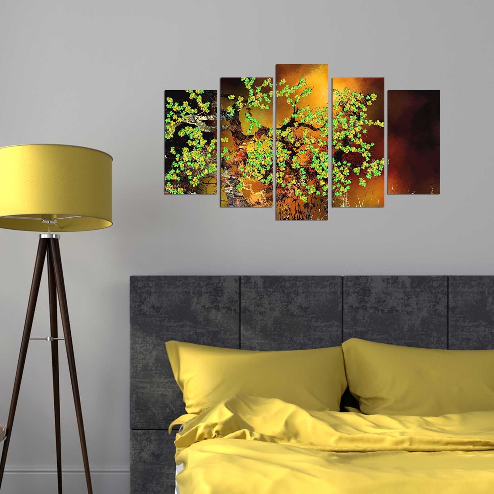 Conjunto de Quadros Decorativos em MDF Multicolor (5 Peças) 110x60 cm – 5PMX-081
