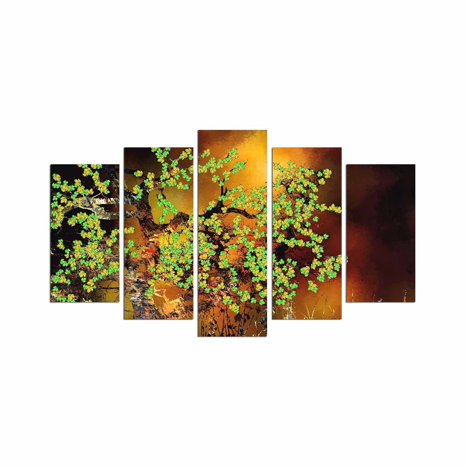 Conjunto de Quadros Decorativos em MDF Multicolor (5 Peças) 110x60 cm – 5PMX-081