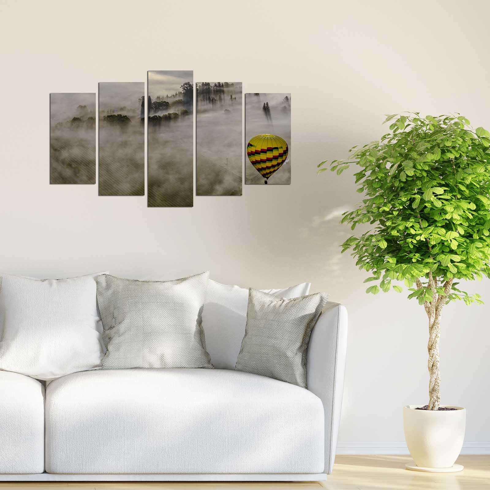 Quadro Decorativo em MDF Multicolor (5 Peças) – 110 x 60 cm, Espessura 3 mm