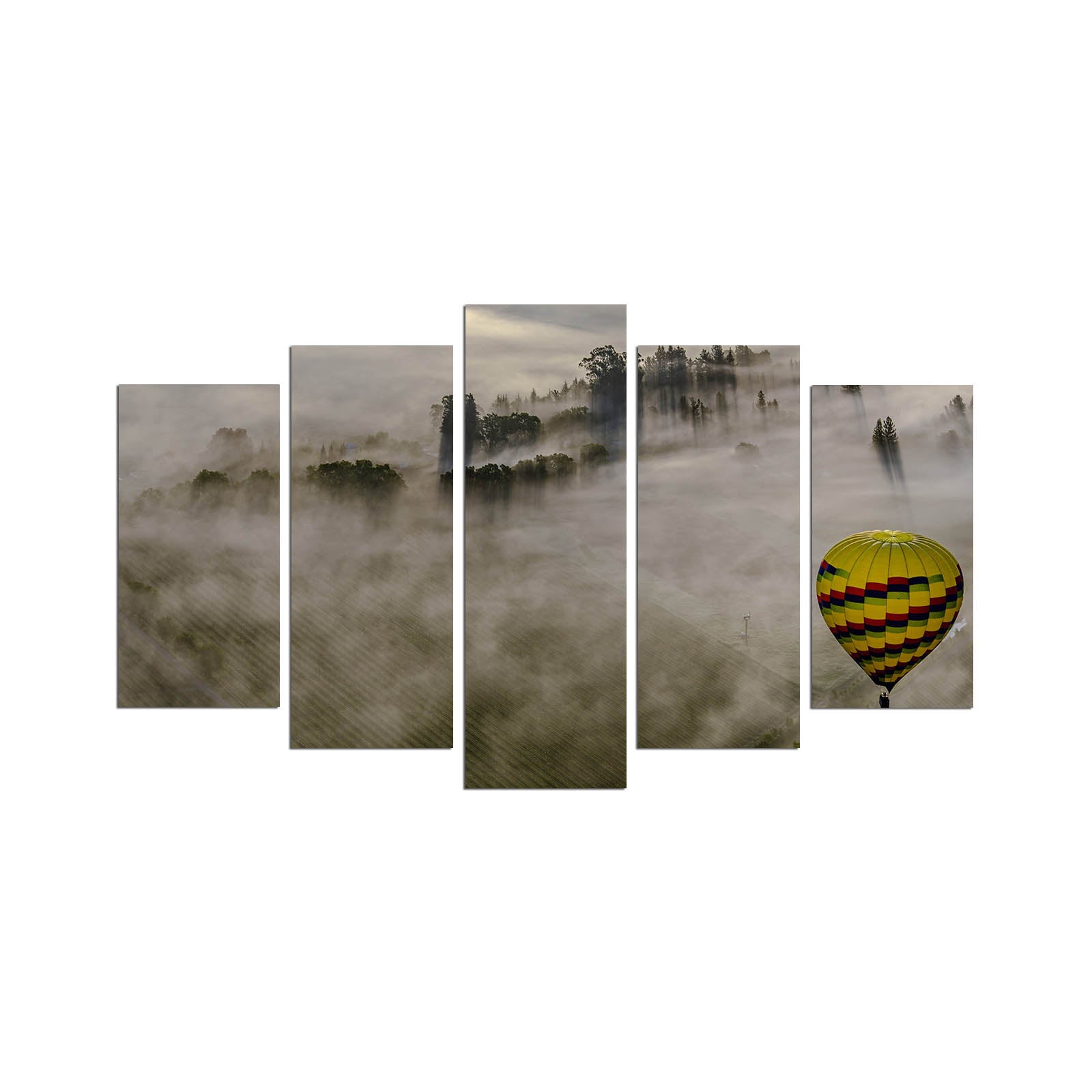 Quadro Decorativo em MDF Multicolor (5 Peças) – 110 x 60 cm, Espessura 3 mm