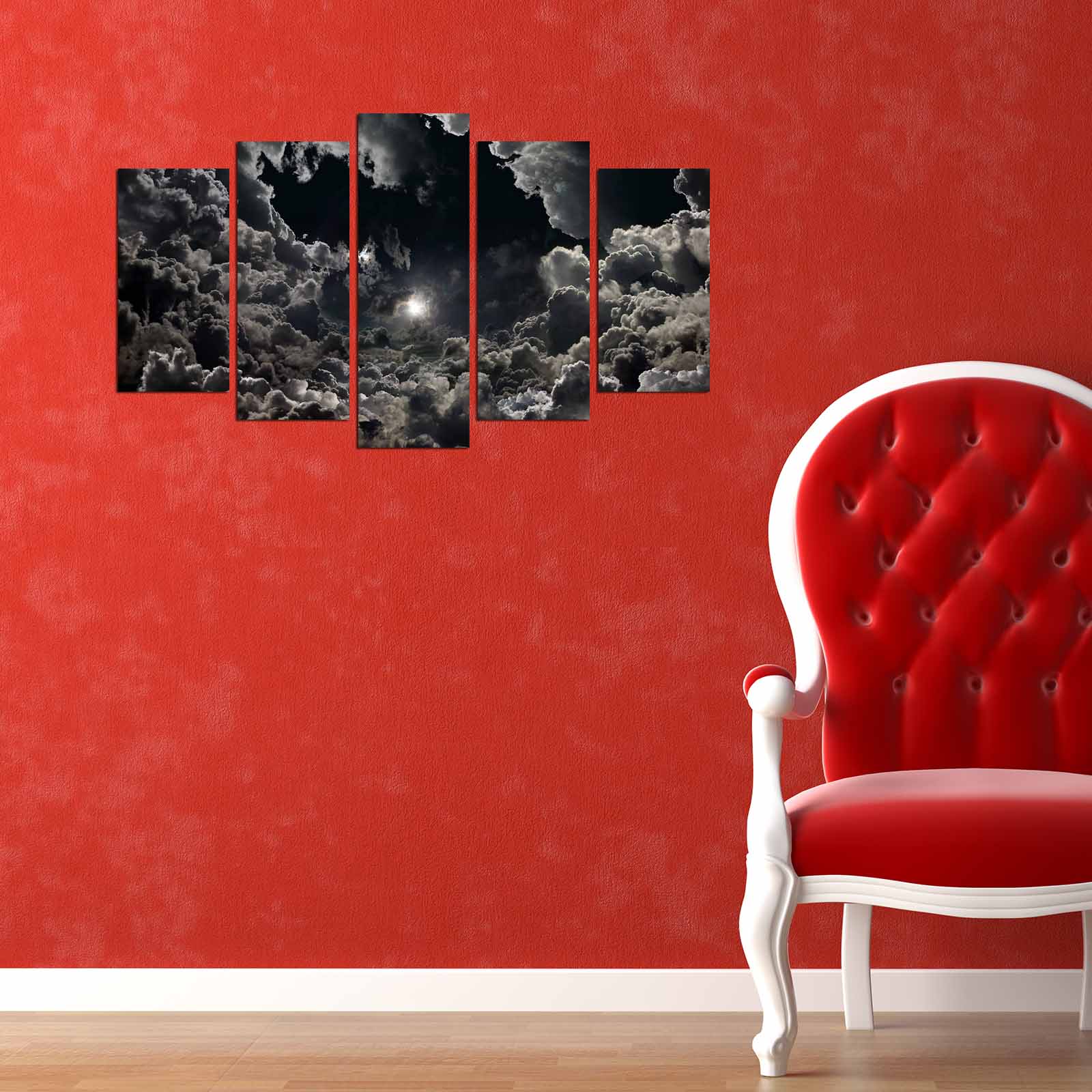 Conjunto de Quadros Decorativos em MDF Multicolor (5 Peças) 110x60 cm – 5PMX-087