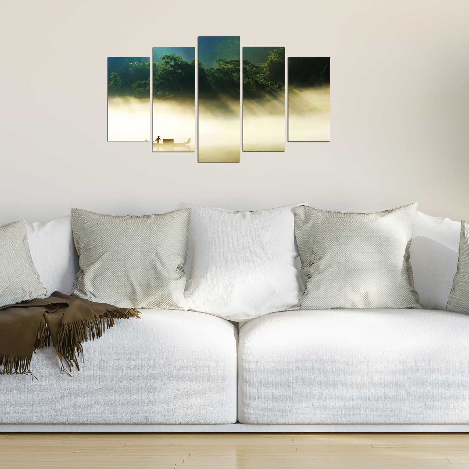 Conjunto de Quadros Decorativos em MDF (5 Peças) Multicolor 110x60 cm – 5PMX-093