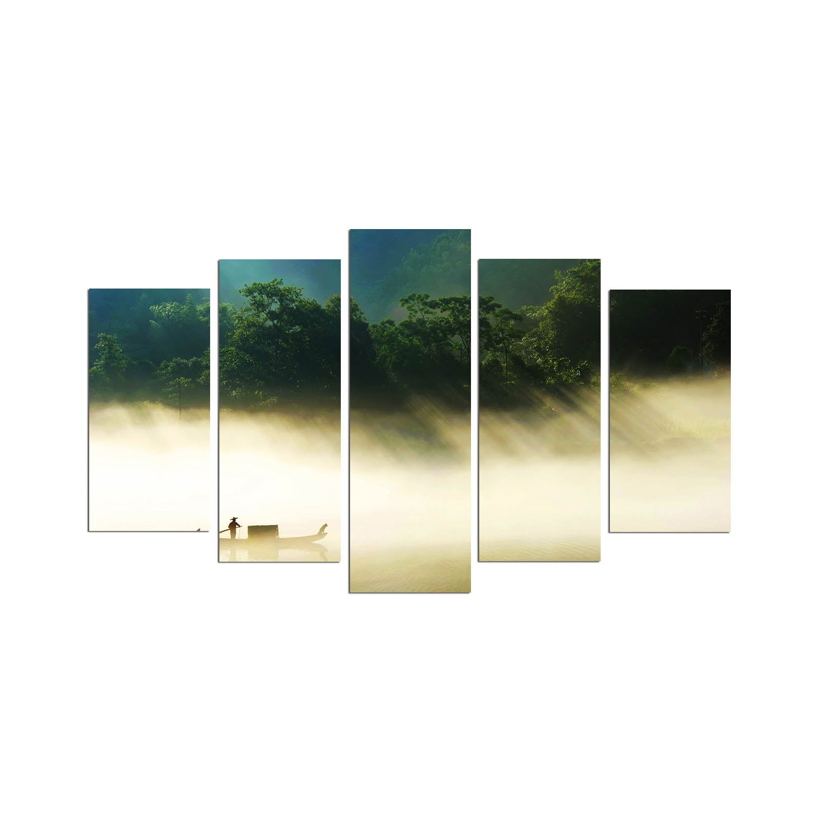 Conjunto de Quadros Decorativos em MDF (5 Peças) Multicolor 110x60 cm – 5PMX-093