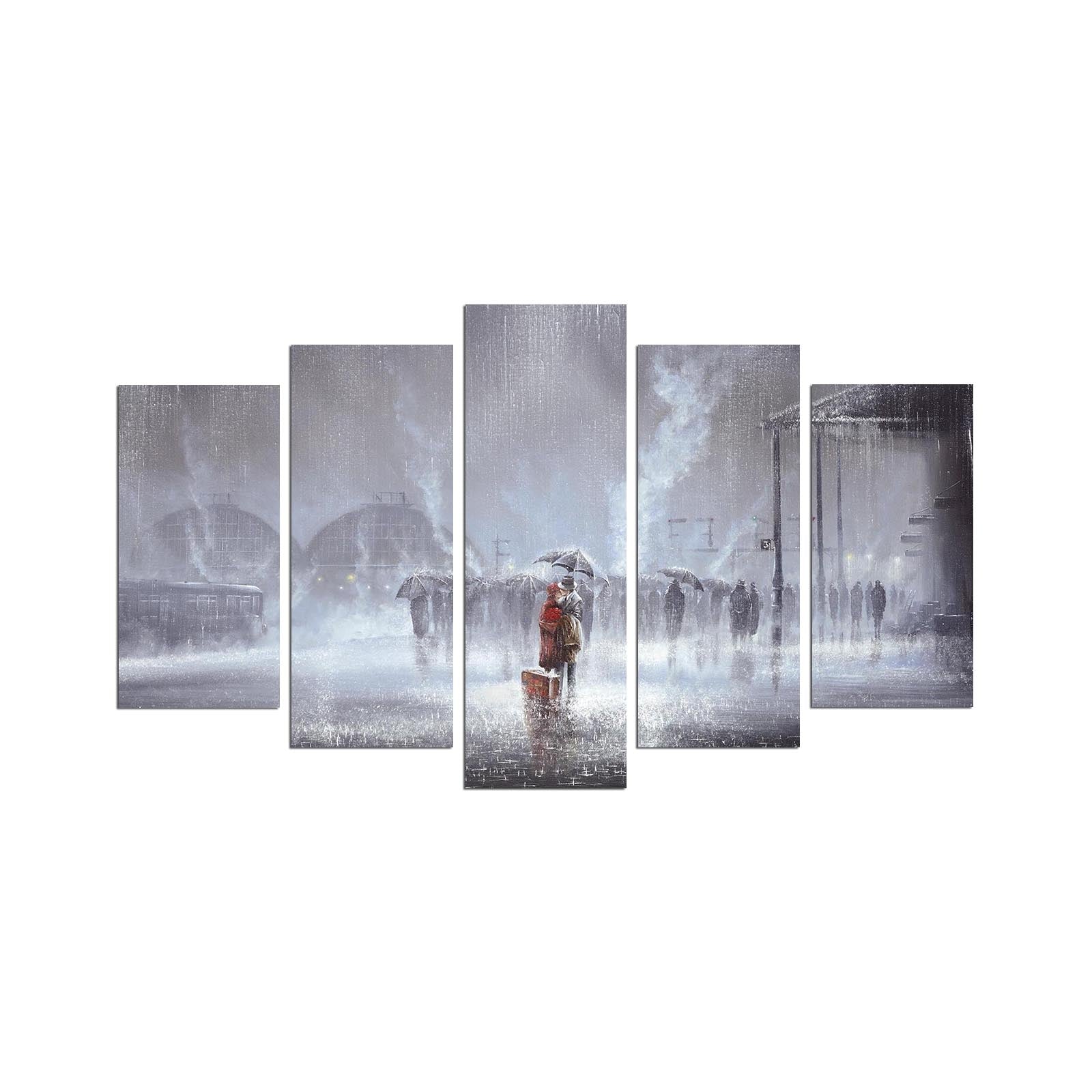 Painel Decorativo em MDF (5 Peças) Multicolor – 110 x 60 cm, Espessura 3 mm (5PMX-099)