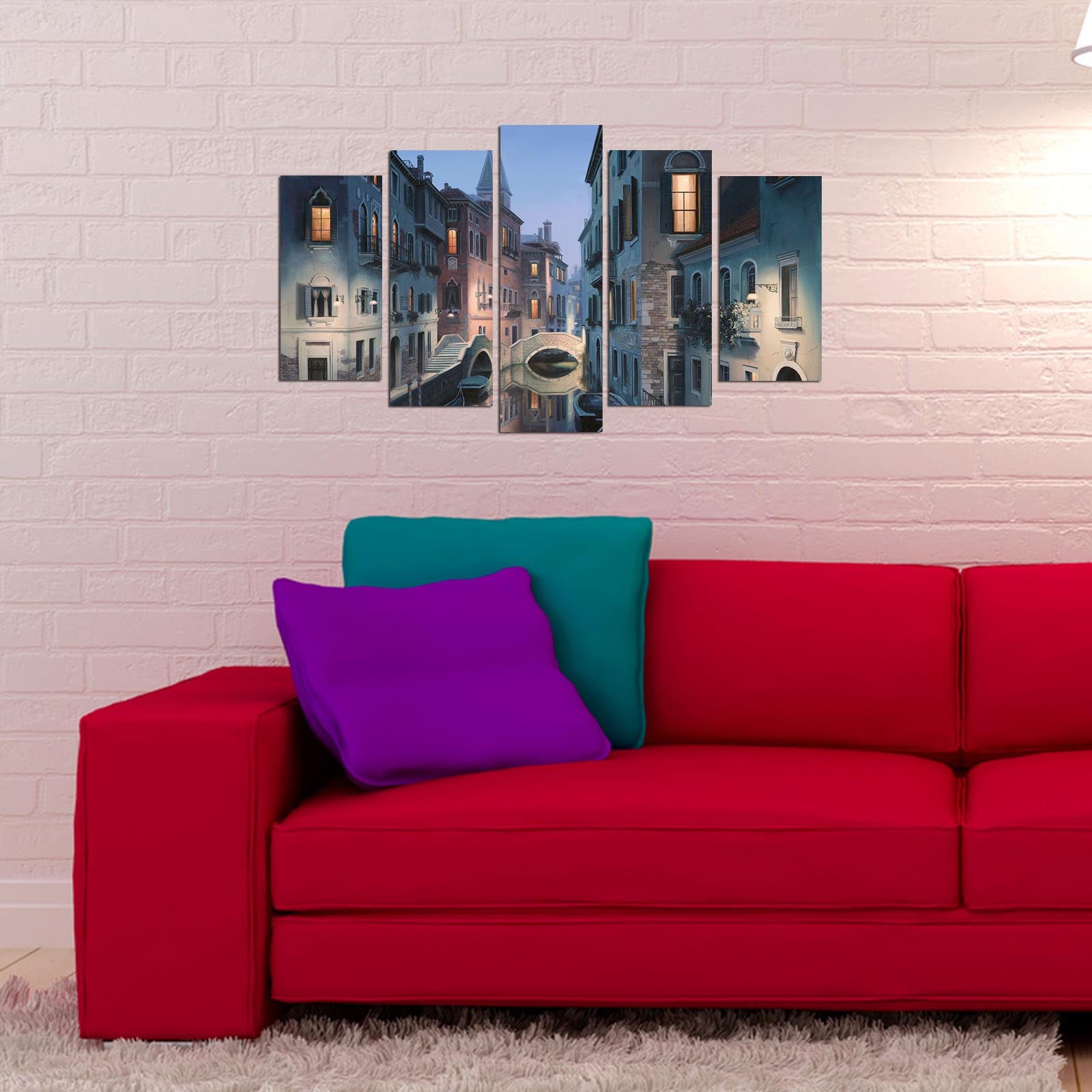 Quadro Decorativo Multicolor em MDF (5 Peças) 110x60 cm – 5PMX-104