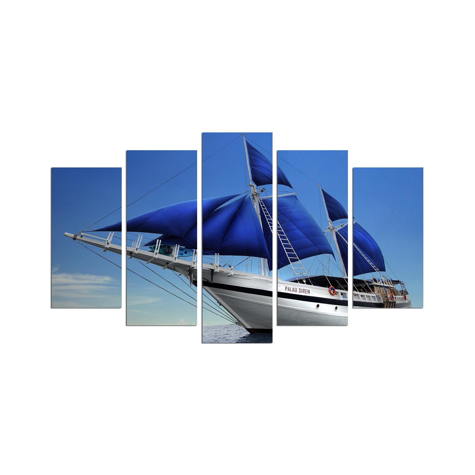 Conjunto de Quadros Decorativos em MDF Multicolor (5 Peças) – 110x60 cm, Espessura 3 mm – 5PMX-105