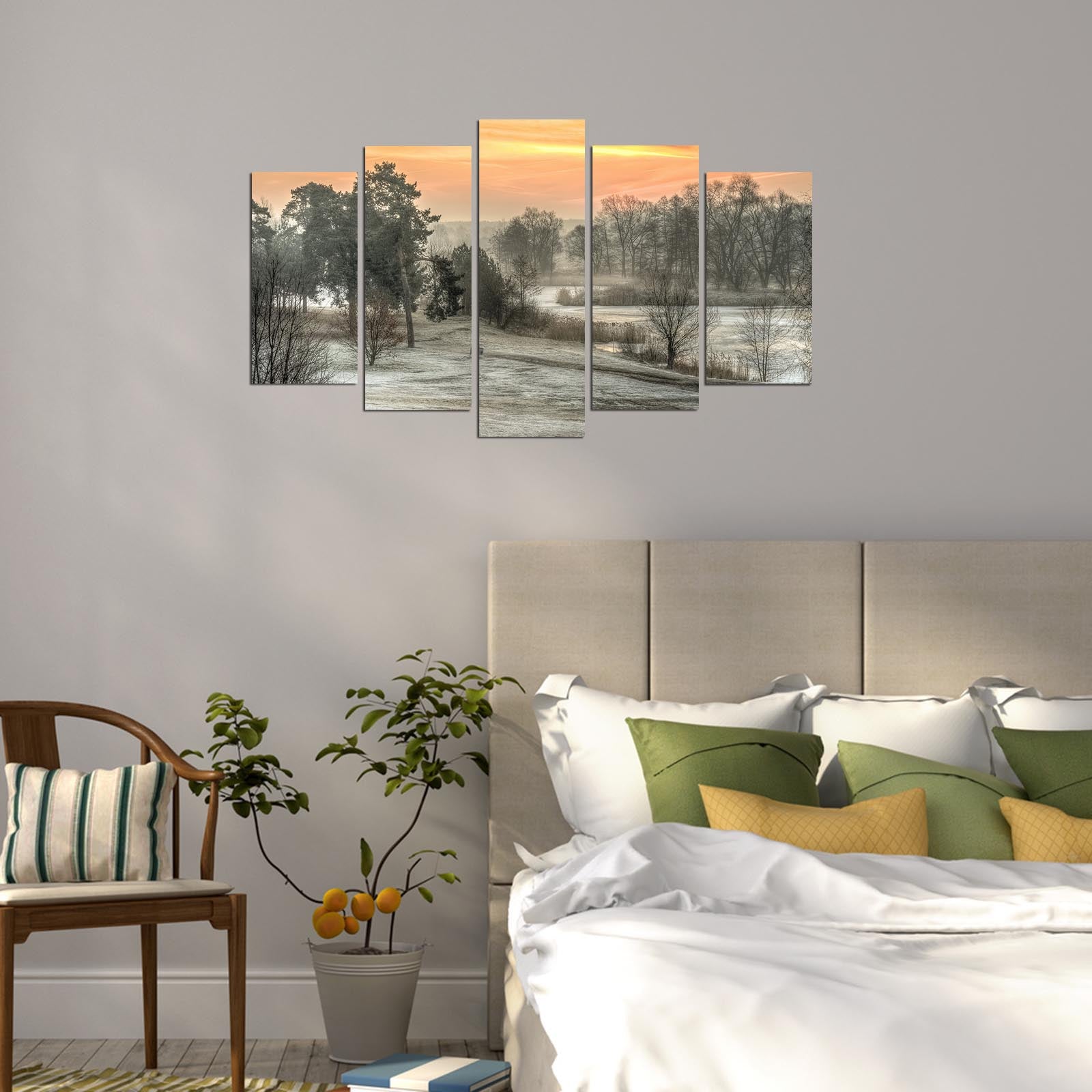 Quadro Decorativo em MDF Multicolor (Conjunto de 5 Peças) 5PMX-108 – Tamanho Total 110 x 60 cm