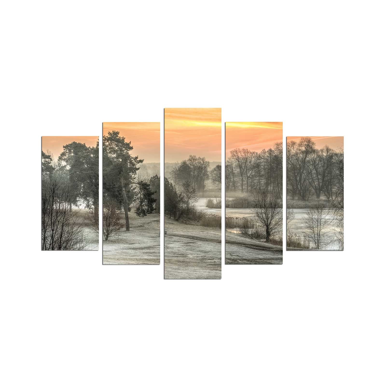 Quadro Decorativo em MDF Multicolor (Conjunto de 5 Peças) 5PMX-108 – Tamanho Total 110 x 60 cm