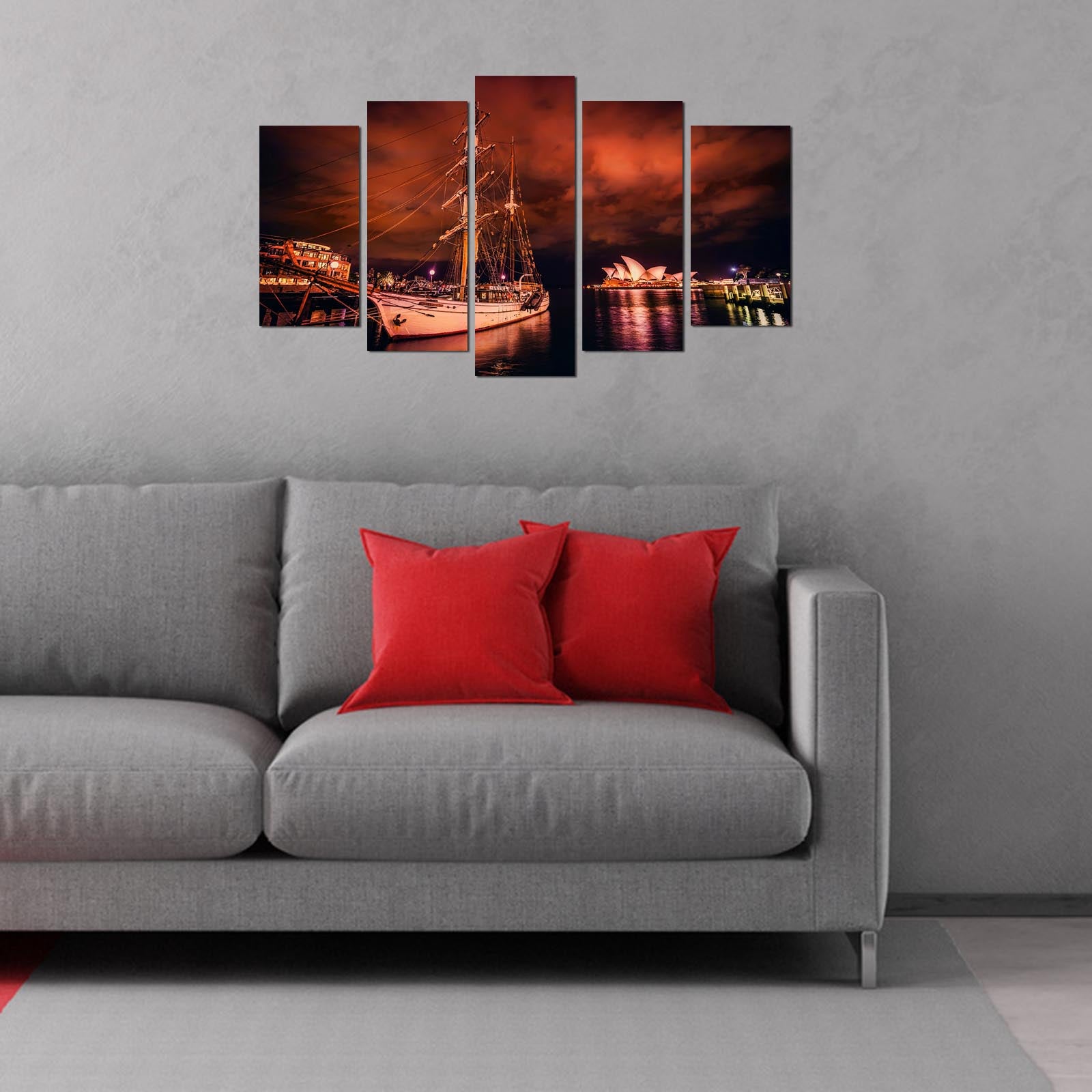 Quadro Decorativo Multicolor em MDF (Conjunto de 5 Peças) 110x60 cm – 5PMX-111