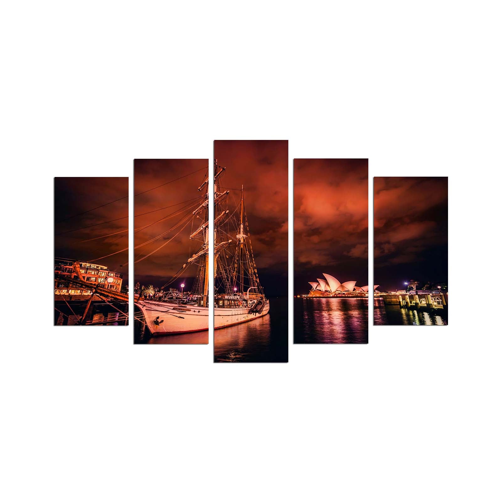 Quadro Decorativo Multicolor em MDF (Conjunto de 5 Peças) 110x60 cm – 5PMX-111